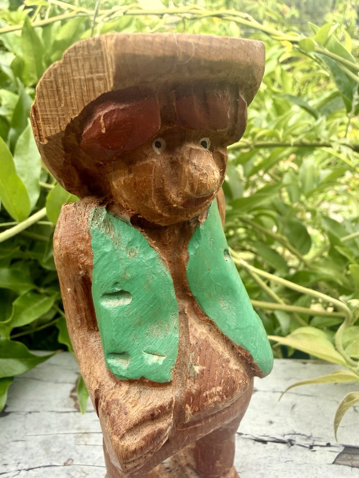 1970s Ozark/Style Hand Carved Wood Caricatures Trio Harold ENLOW- Style 5.75″
