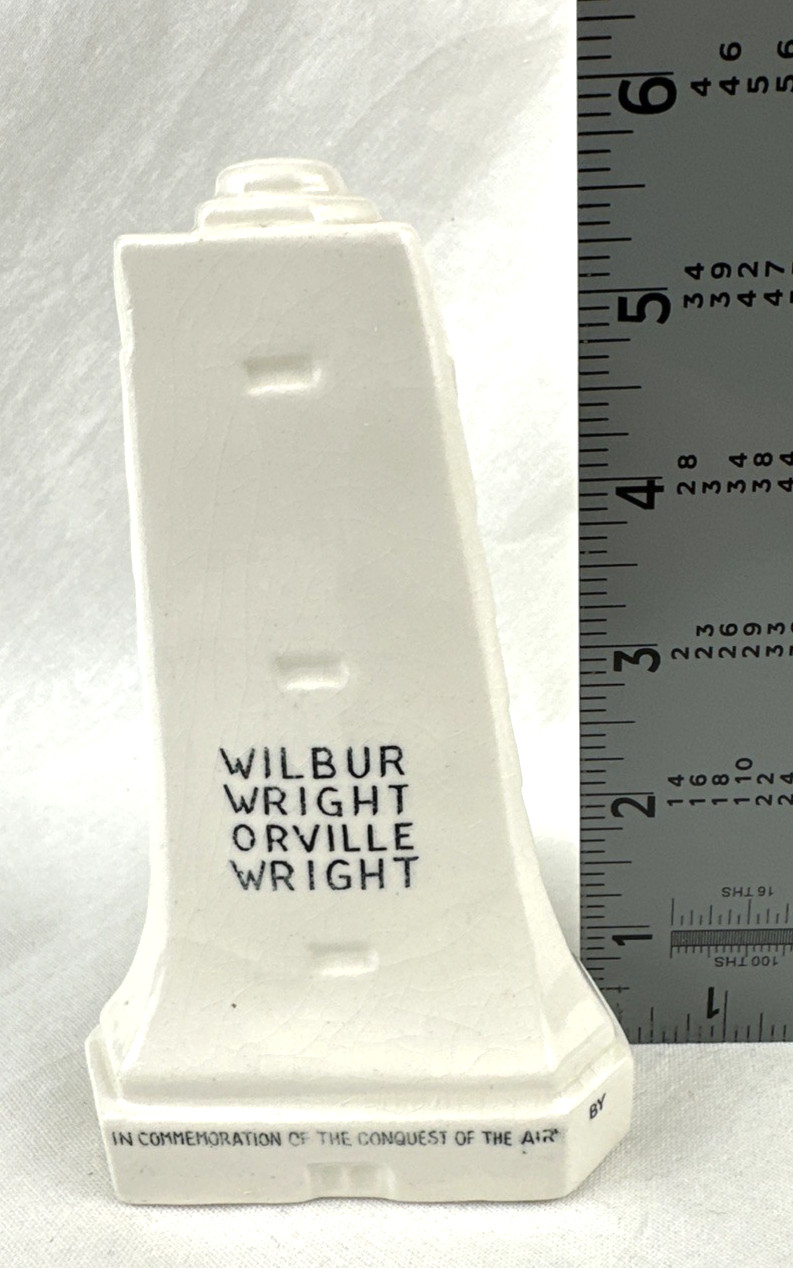 Vintage Wilbur & Orville Wright Monument Mini Replica Figurine, Japan, Free Ship