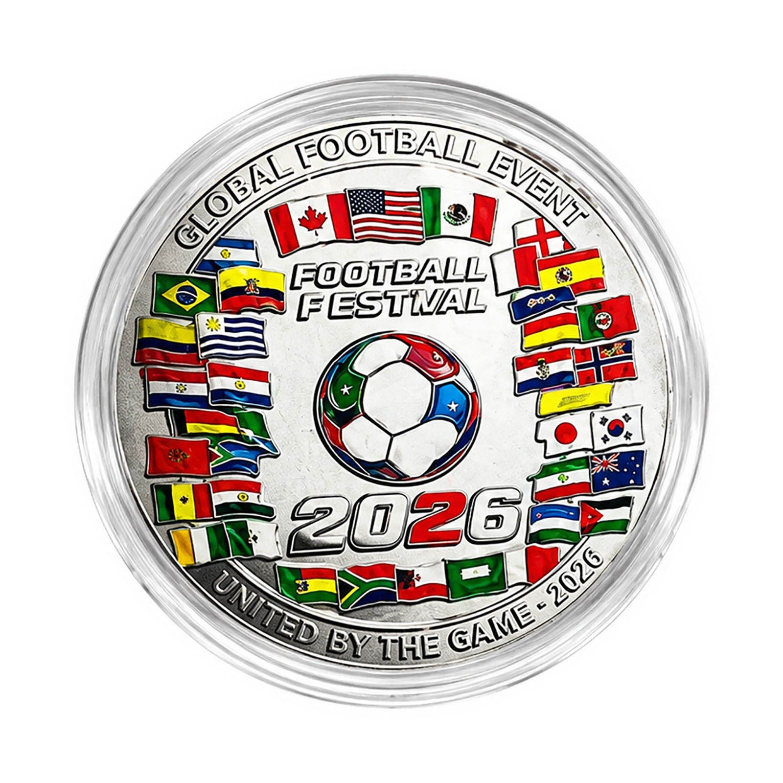 2026 World Cup Football Collection Commemorative Coin,Global Football Event Coin