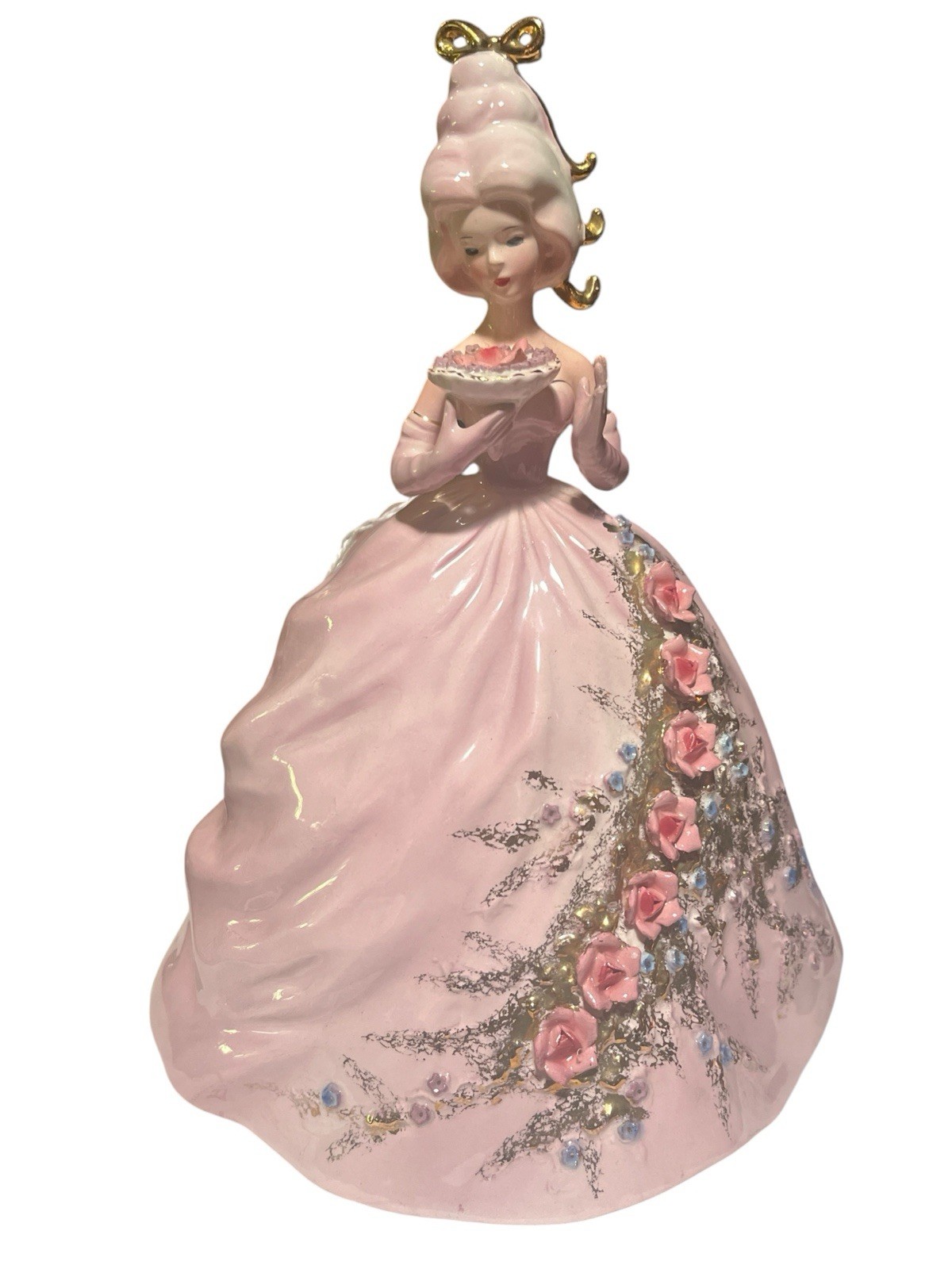 Vintage Josephine, Lady Bell Original Figurine Doll – Purple – 9 3/4 Inches Tall