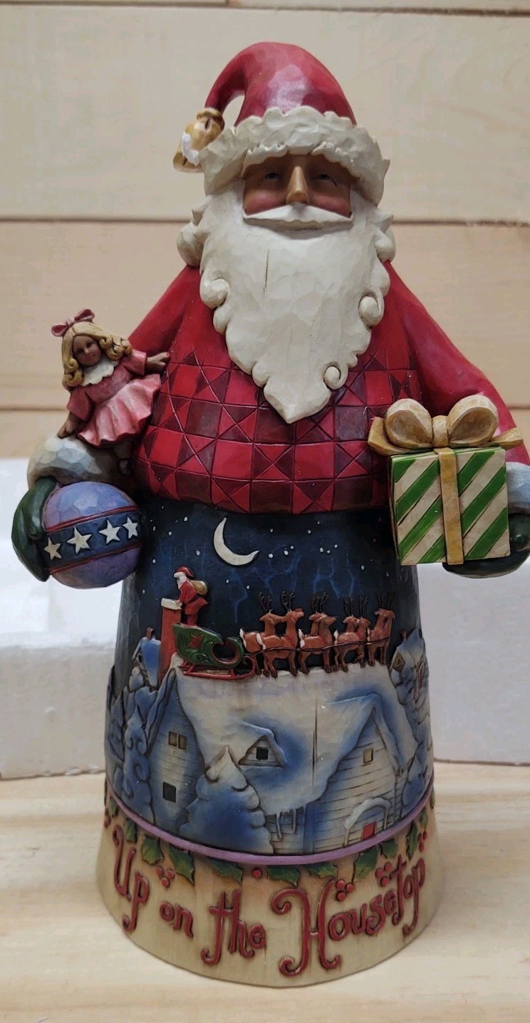 Jim Shore Santa “Up On The Housetop” 4011076 Heartwood Creek Christmas Figurine