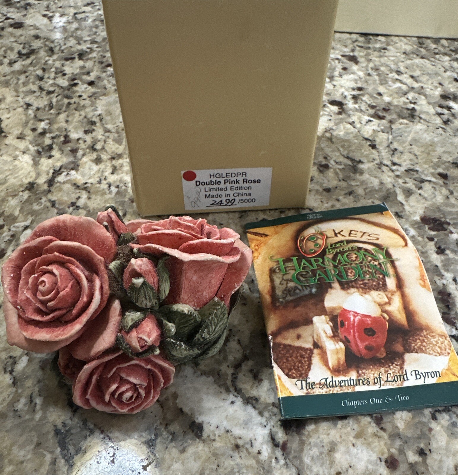 Harmony Kingdom “Double Pink Rose” Limited Edition /5000 & Signed