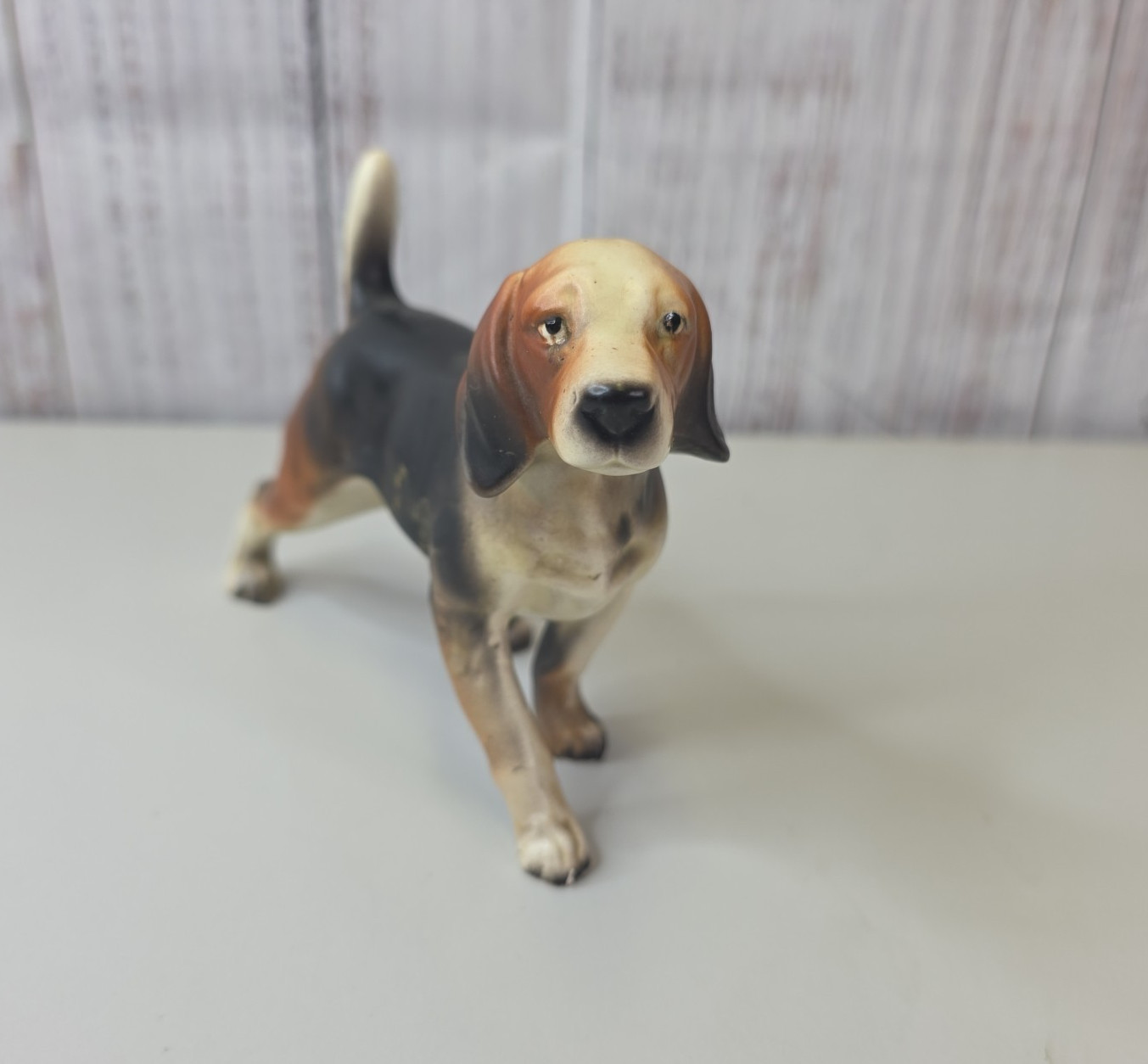 Norleans Dog Figurine Beagle Multicolor 4in x 5in Vintage Japan