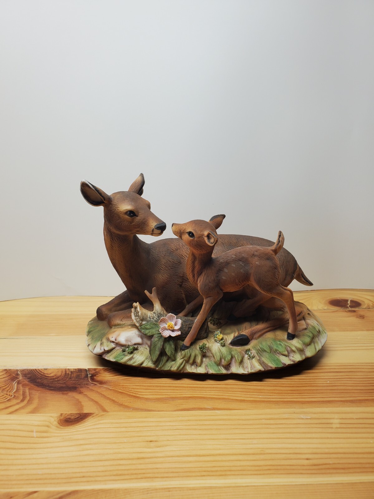 Masterpiece Porcelain by Homco -Mother Deer and Fawn 1979 Vintage Mizuno