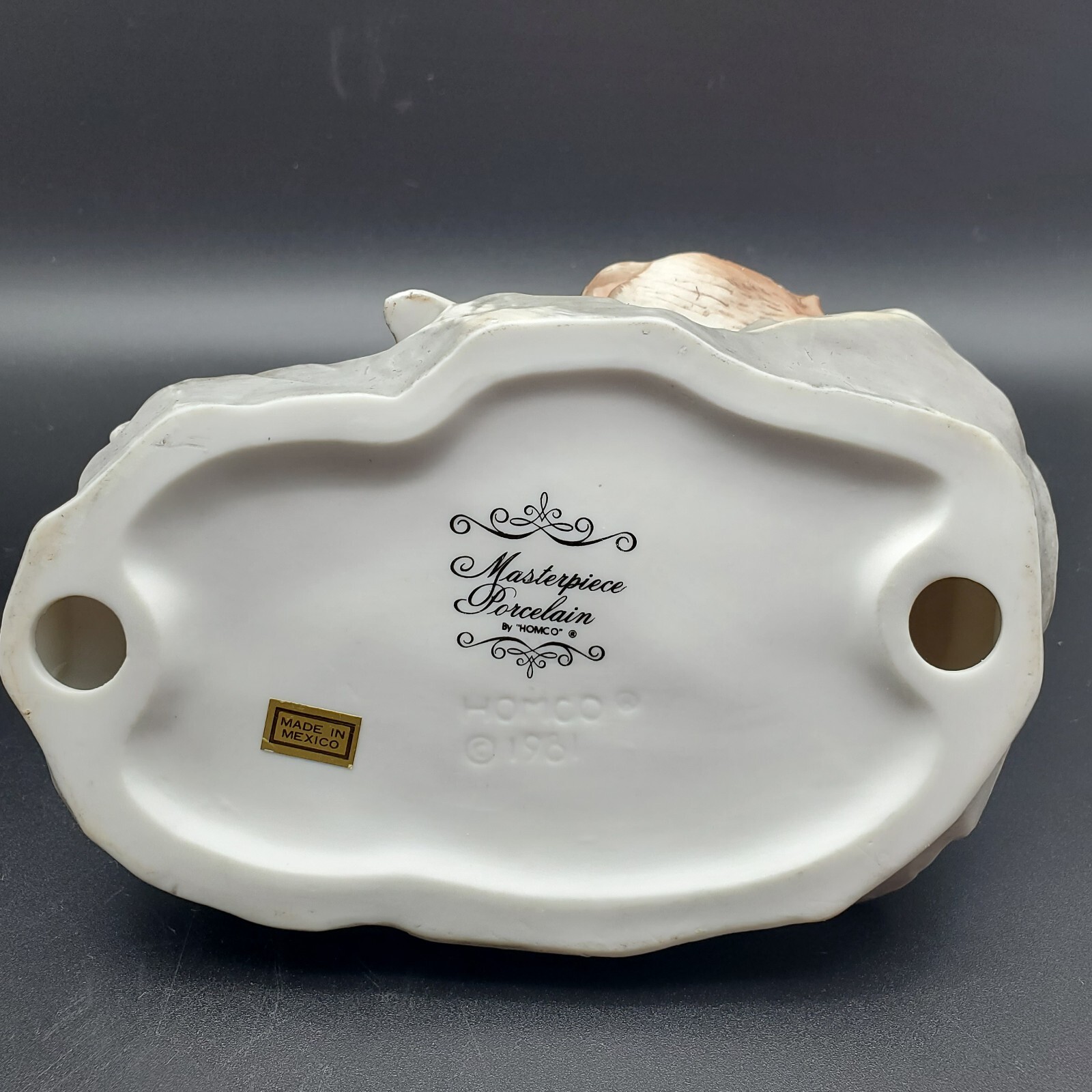 Vintage HOMCO Baby Seal Pups Masterpiece Porcelain Home Interior FIGURINE 1981
