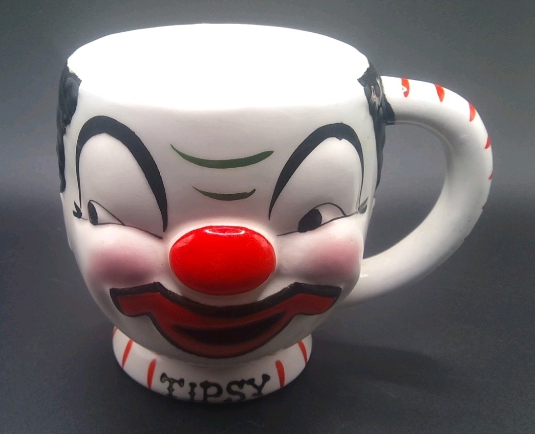 VTG “Tipsy the Clown” Yona Original hand-painted Japanese Porcelain Mug/Shafford