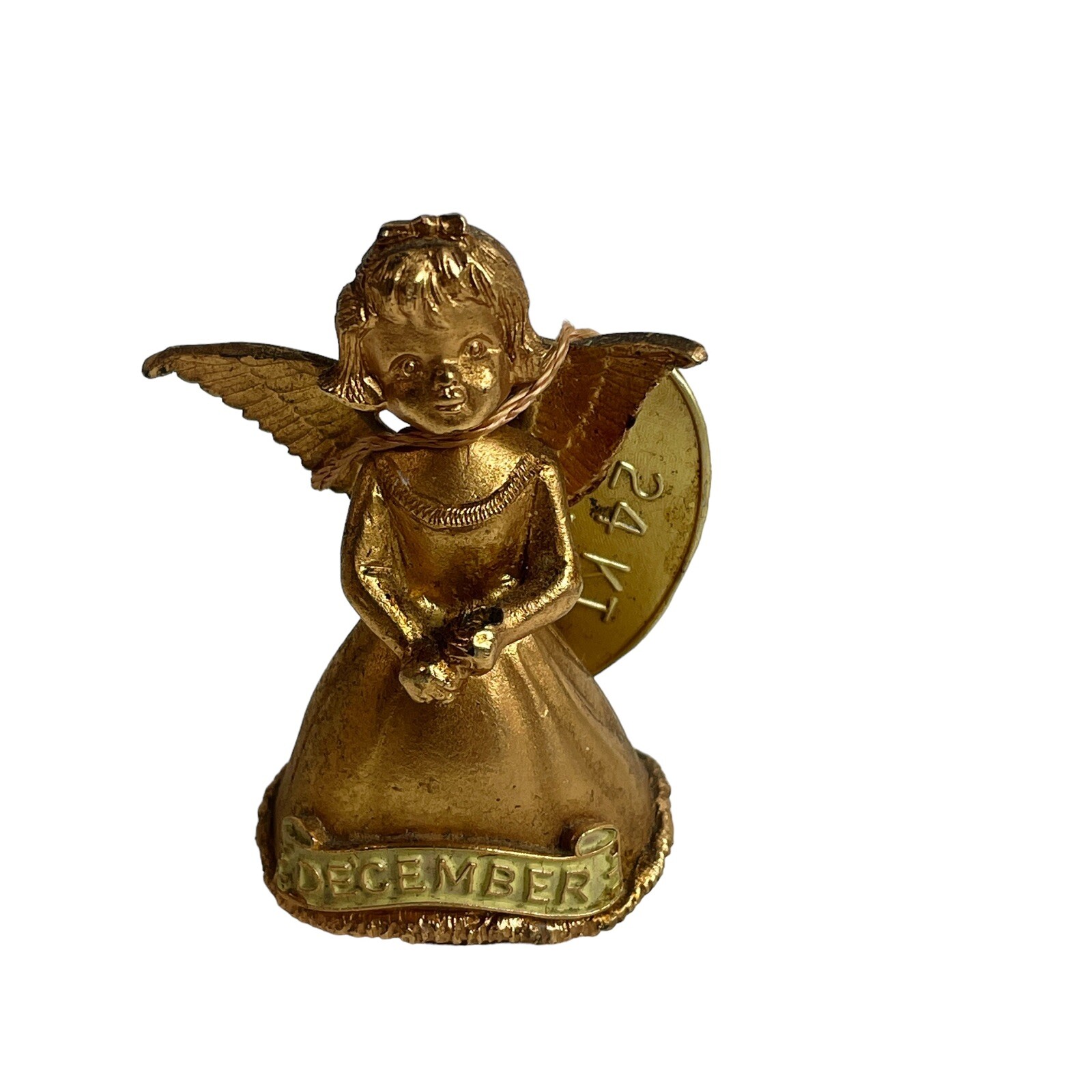 Heavenly Gifts By Creed 24Kt Gold Plated December Angel Figurine