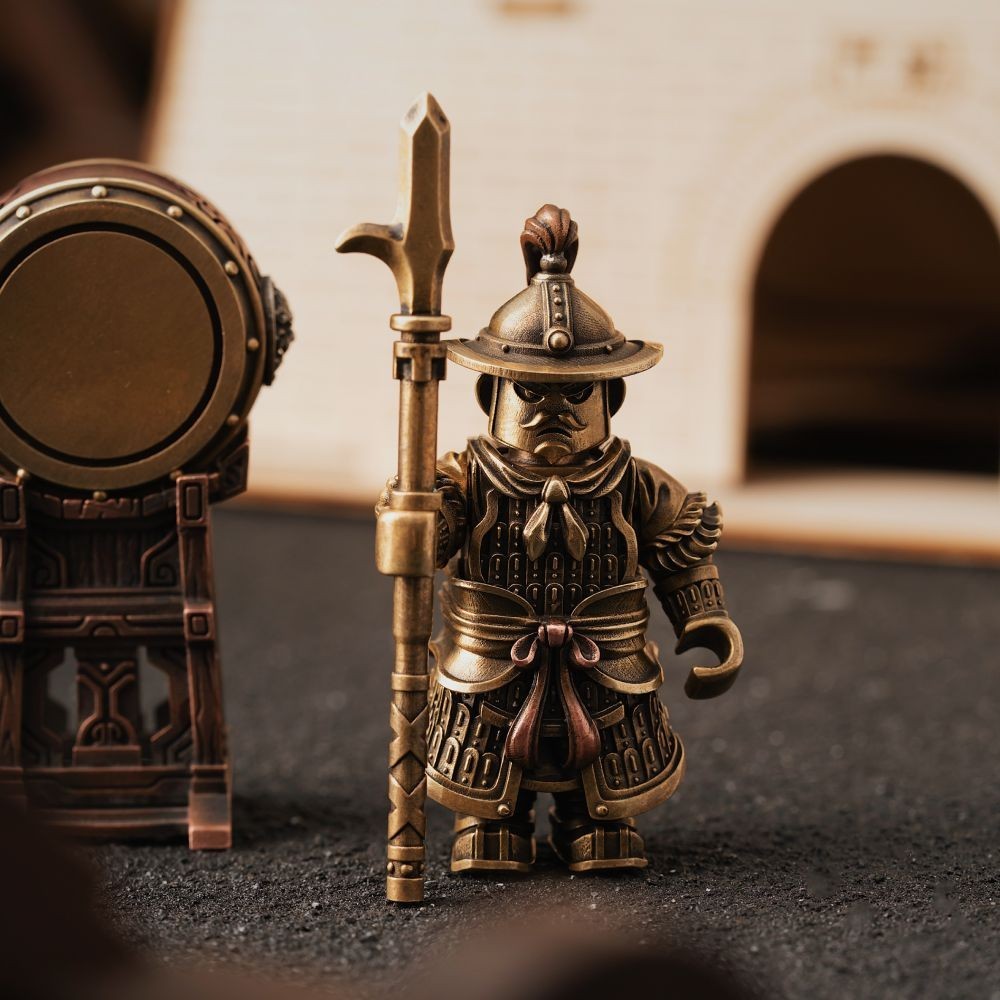 Song Dynasty Soldier Figurine, Magnetic Metal Statue, Collectible Gift for Men