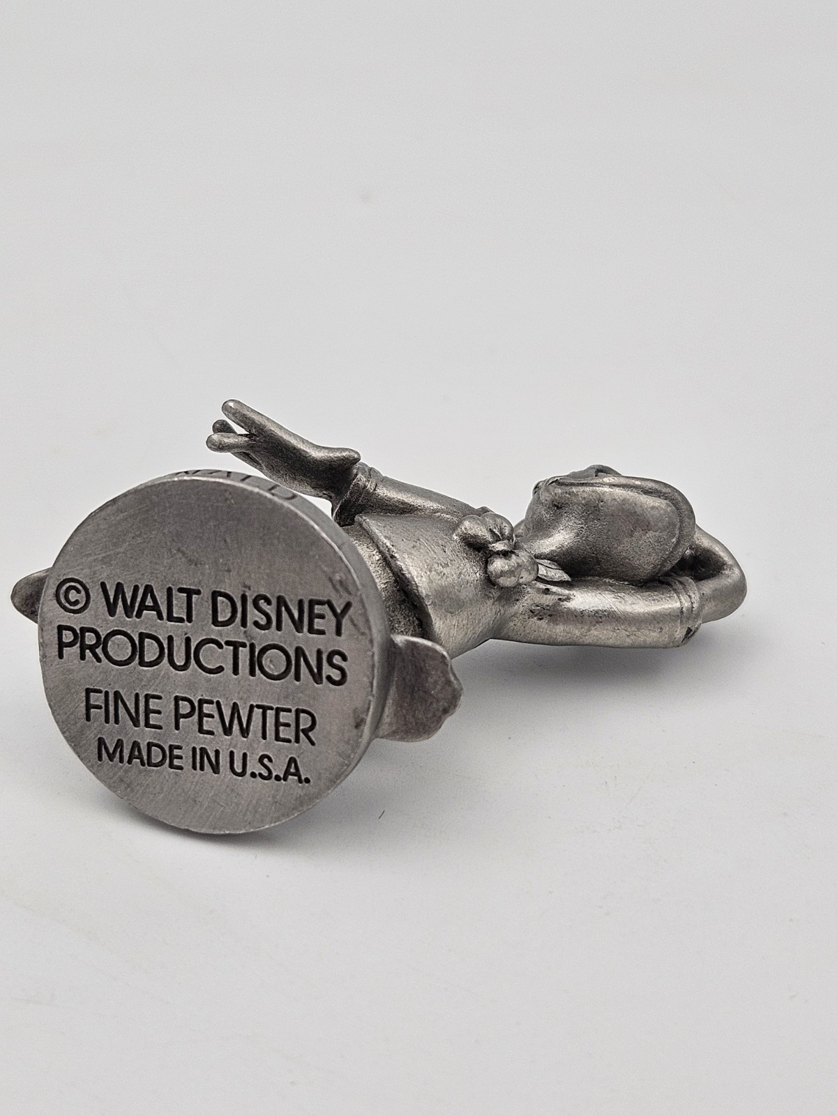Walt Disney Productions Fine Pewter Donald Duck Mini Figurine