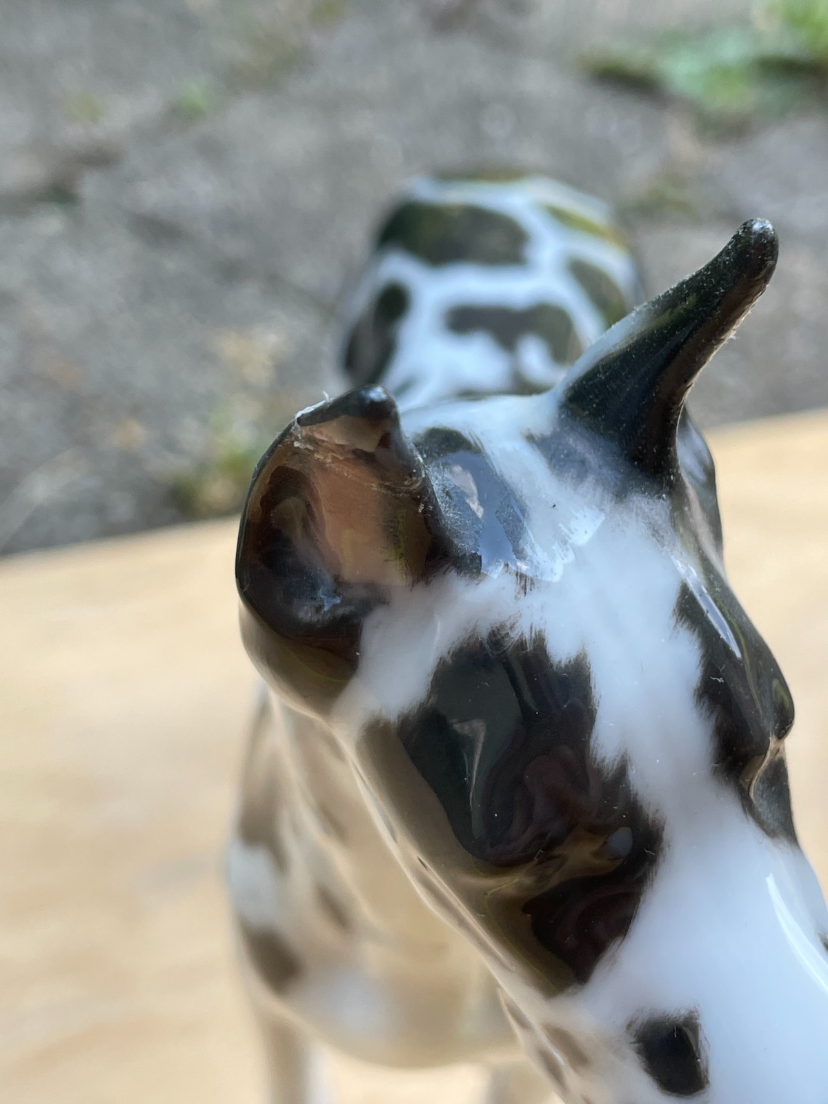 ROSENTHAL GERMANY – Harlequin Spotted Great Dane – 1960’s Hand Painted Porcelain