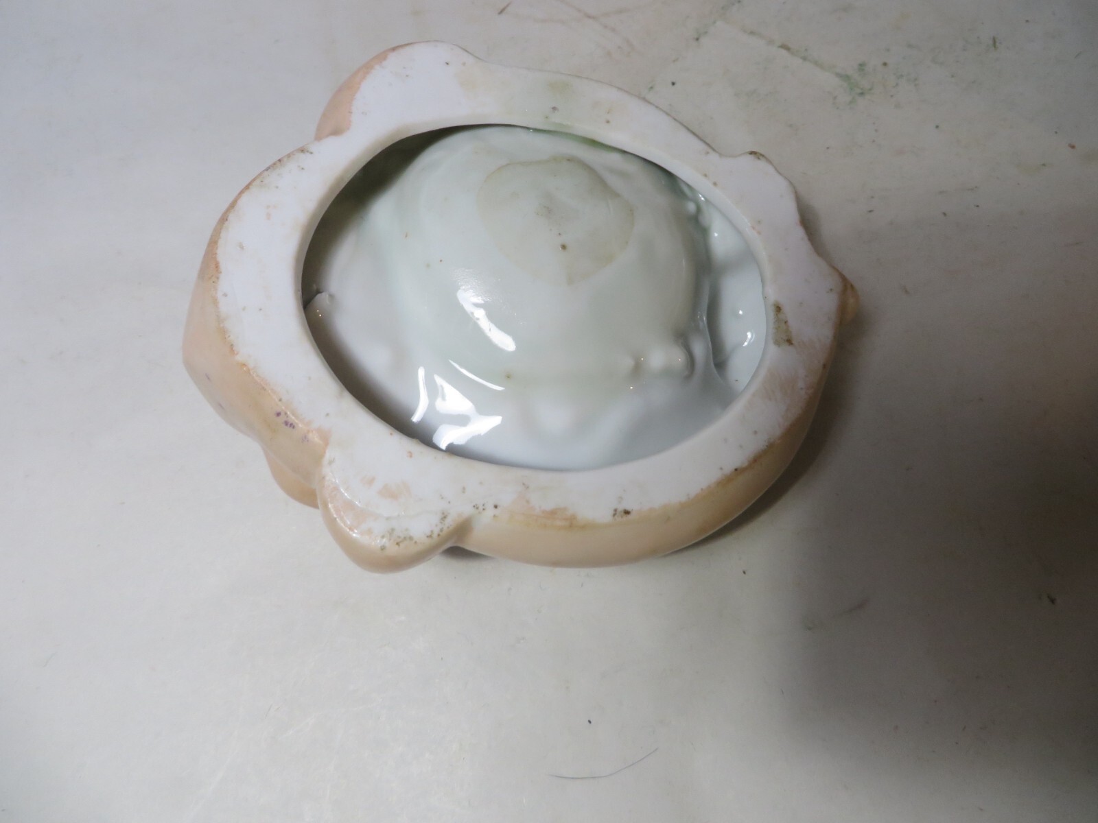 VERY RARE ANTIQUE GERMAN PIG FAIRING WINDSOR CANADA SOUVENIR TRINKET DISH