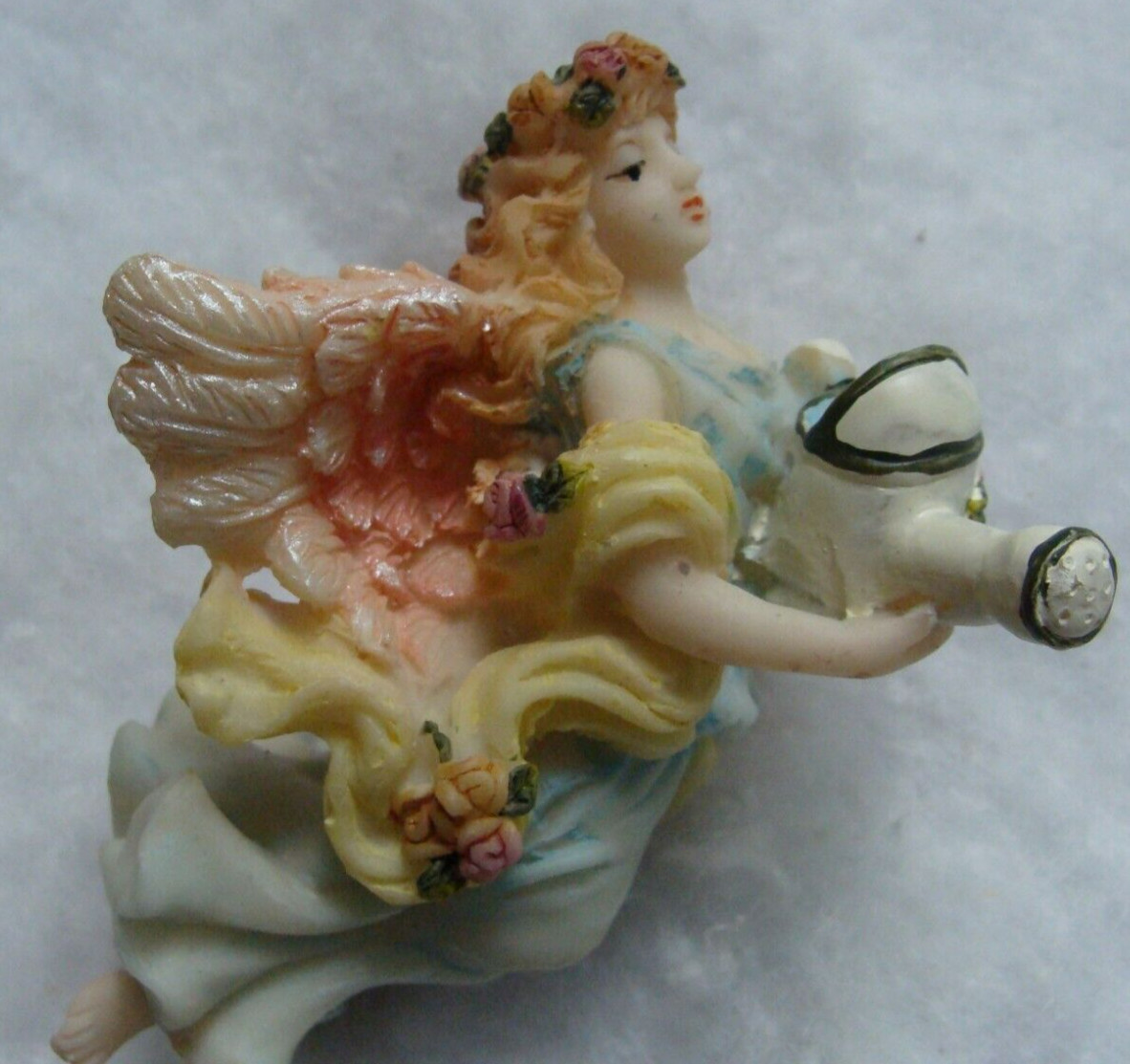 Whimsy Beautiful Large Resin Fairy Garden Gardeners Frog Moves On Metal Piece