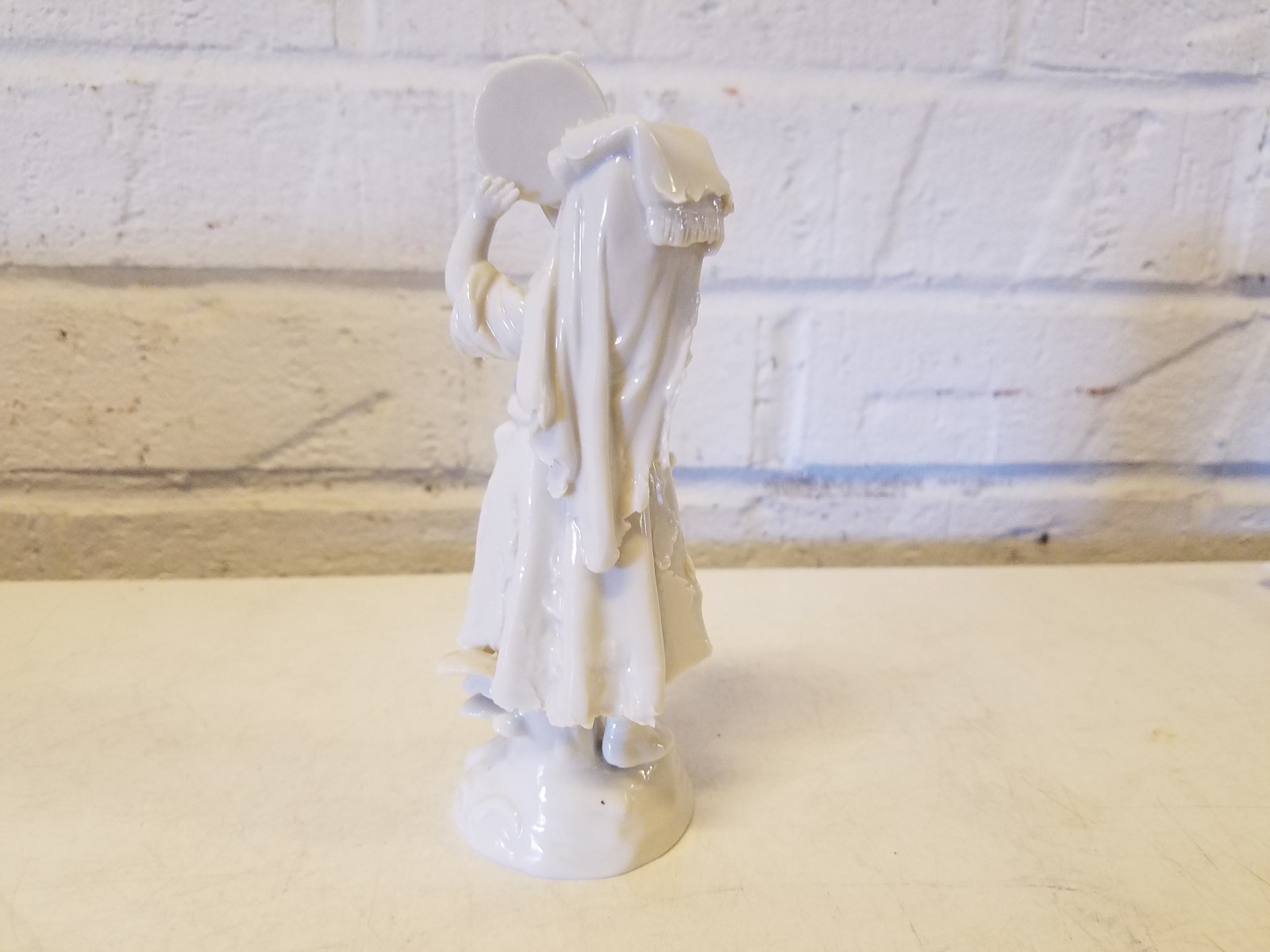 Ant German Porcelain Figurine Likely Dresden Gitane Dancer Girl w/ Tambourine