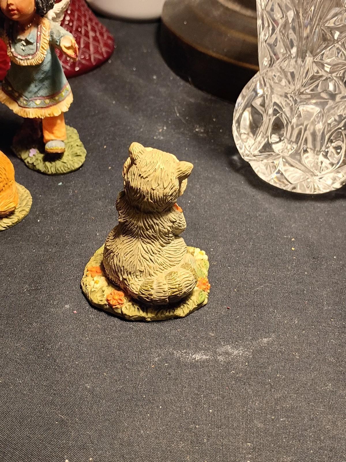 H.O.L. Animal Figurine Set of 5 Resin Brown Beige Multicolor 1991 Decorative