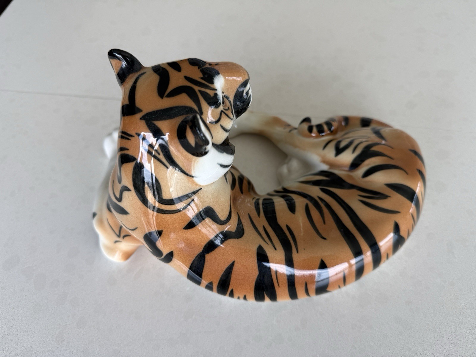 Vintage Lomonosov Porcelain Tiger – made in USSR