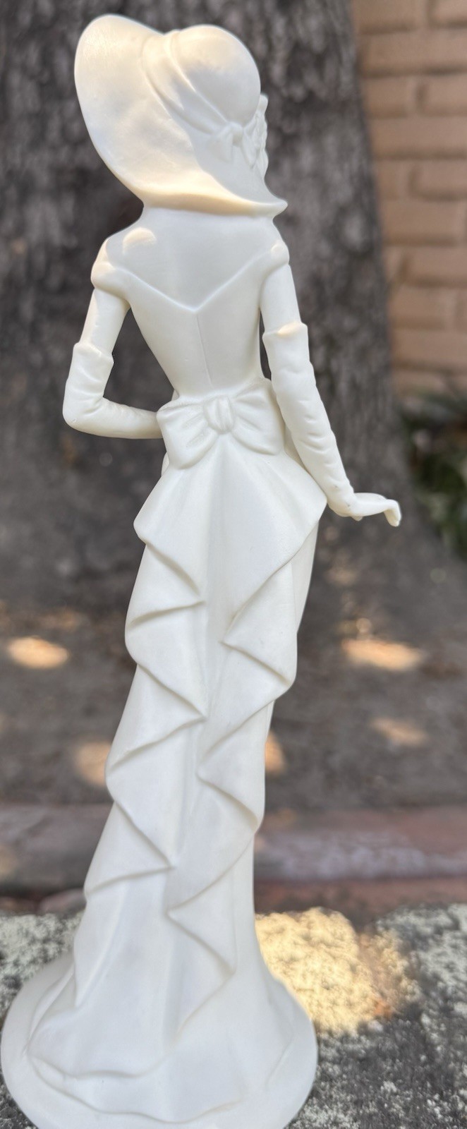 Vintage Art Nouveau Style Bisque Porcelain Lady Figurine 10” High