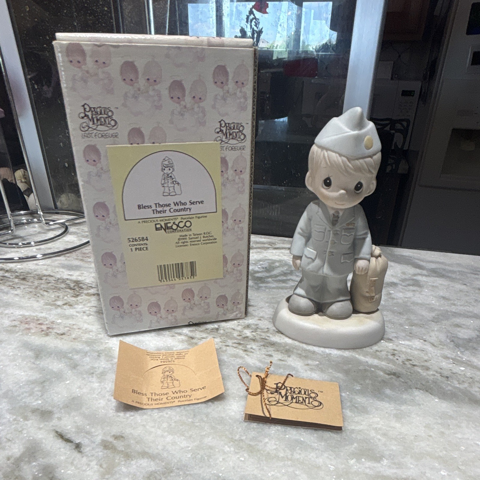 Precious Moments Bless Those Who Serve Their Country Porcelain Figurine 526584
