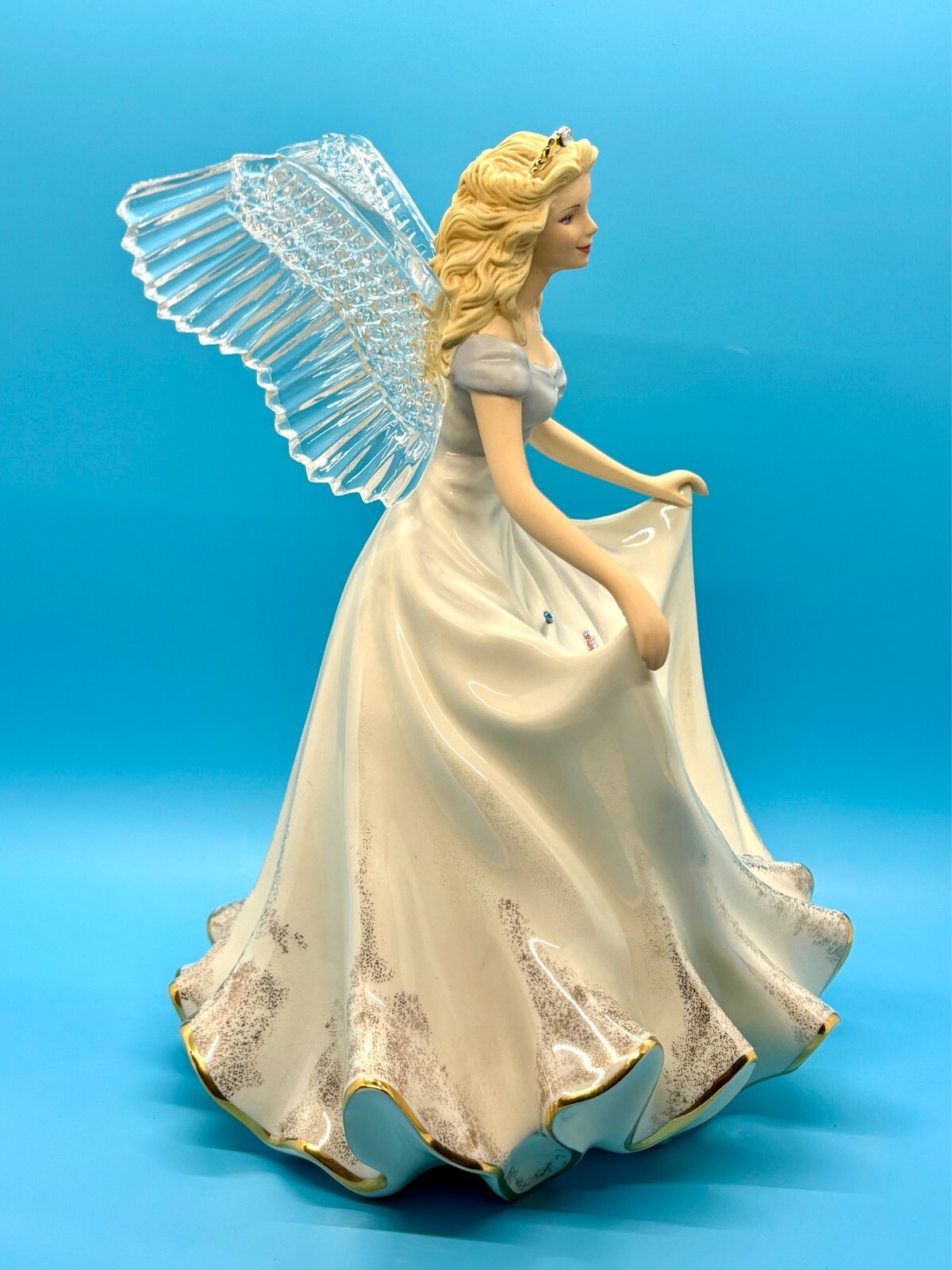 Lenox Jewels From Heaven Angel Figure w/ Crystal Wings – EUC!