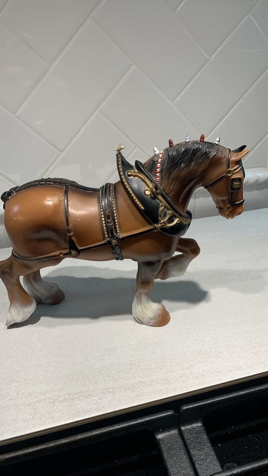 Budweiser Clydesdale Parade Dress Figurine