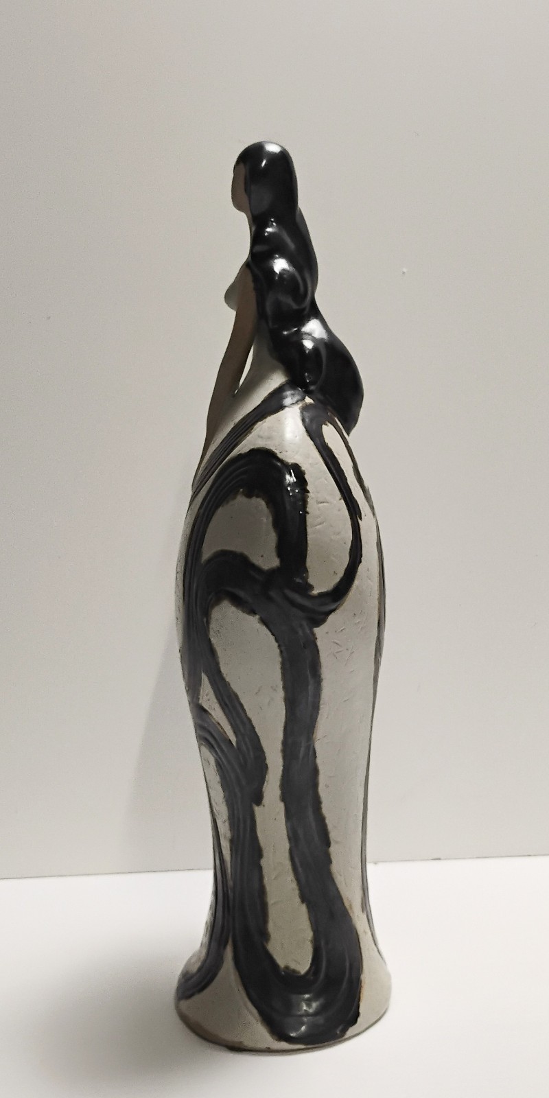 VTG Abstract Expression Ceramic Figural Woman Sculpture Studio Art Pottery 17″