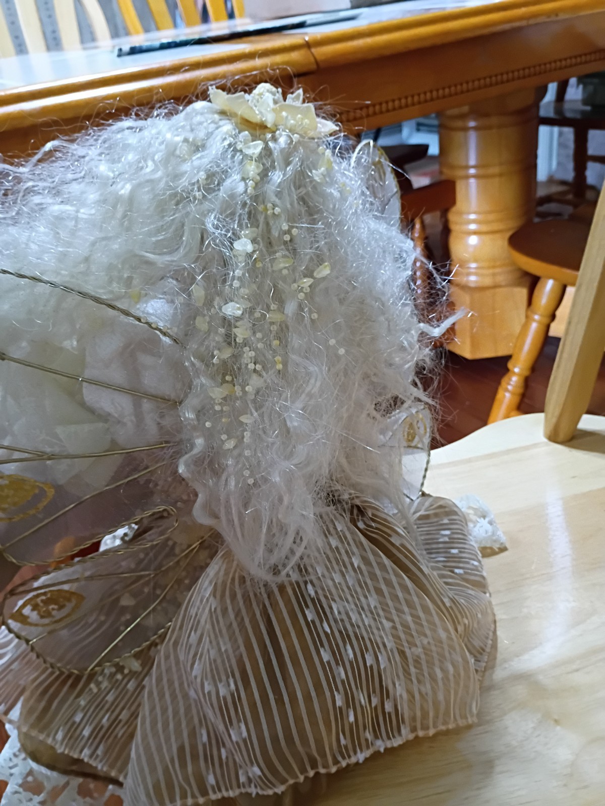 Large Porcelain And Fabric Ballerina Angel