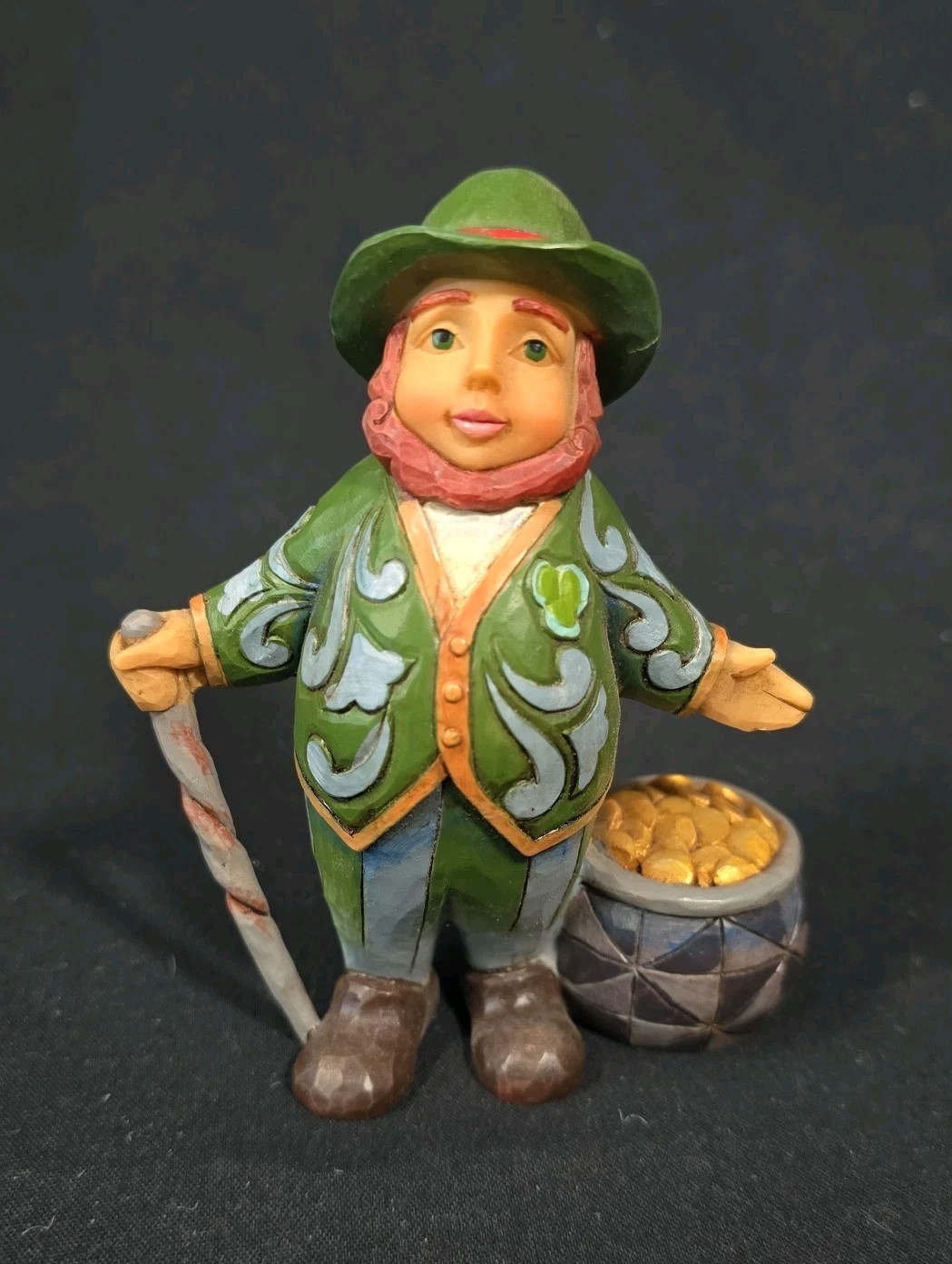Jim Shore Mini LEPRECHAUN 4031216 NEW 4.125″H Irish St. Patrick’s Day 2014- RARE