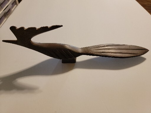 Vintage Wooden Roadrunner Sculpture Figurine Brown Carved Decorative 📦