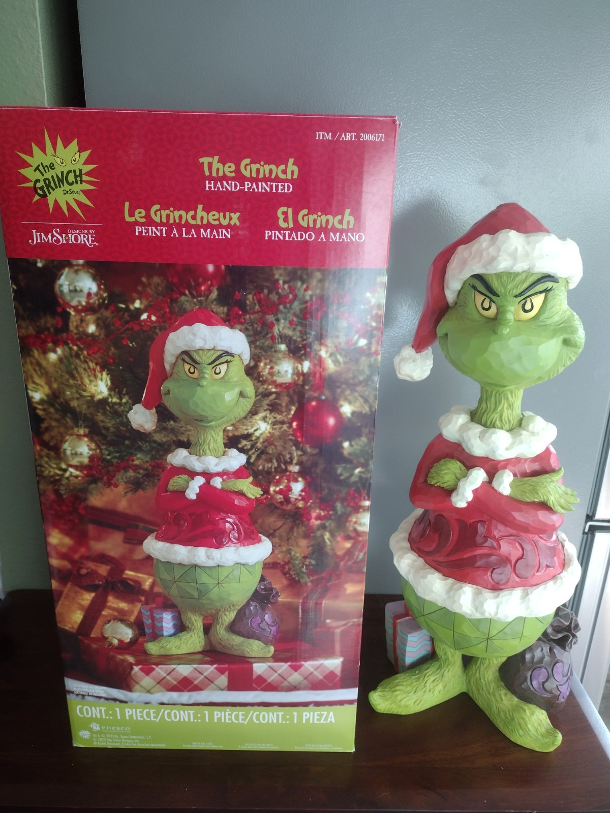 The Grinch Jim Shore Dr Seuss Santa Claus Figurine Statue 20″ in Box AS-IS