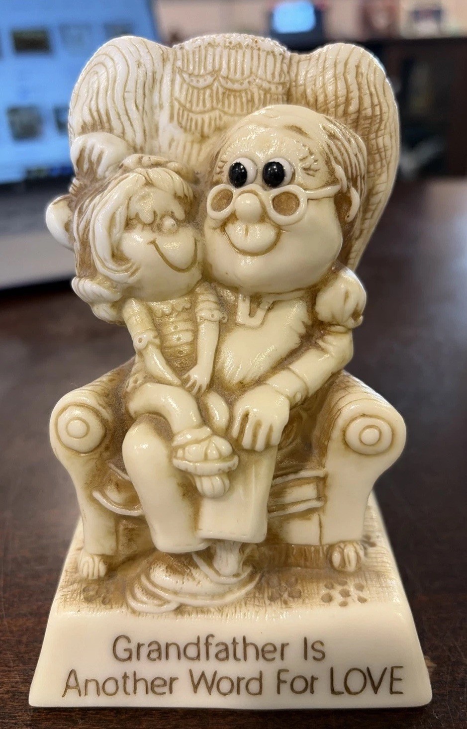 Grandfather Is Another Word for Love Figurine Vintage Gift From Granddaughter
