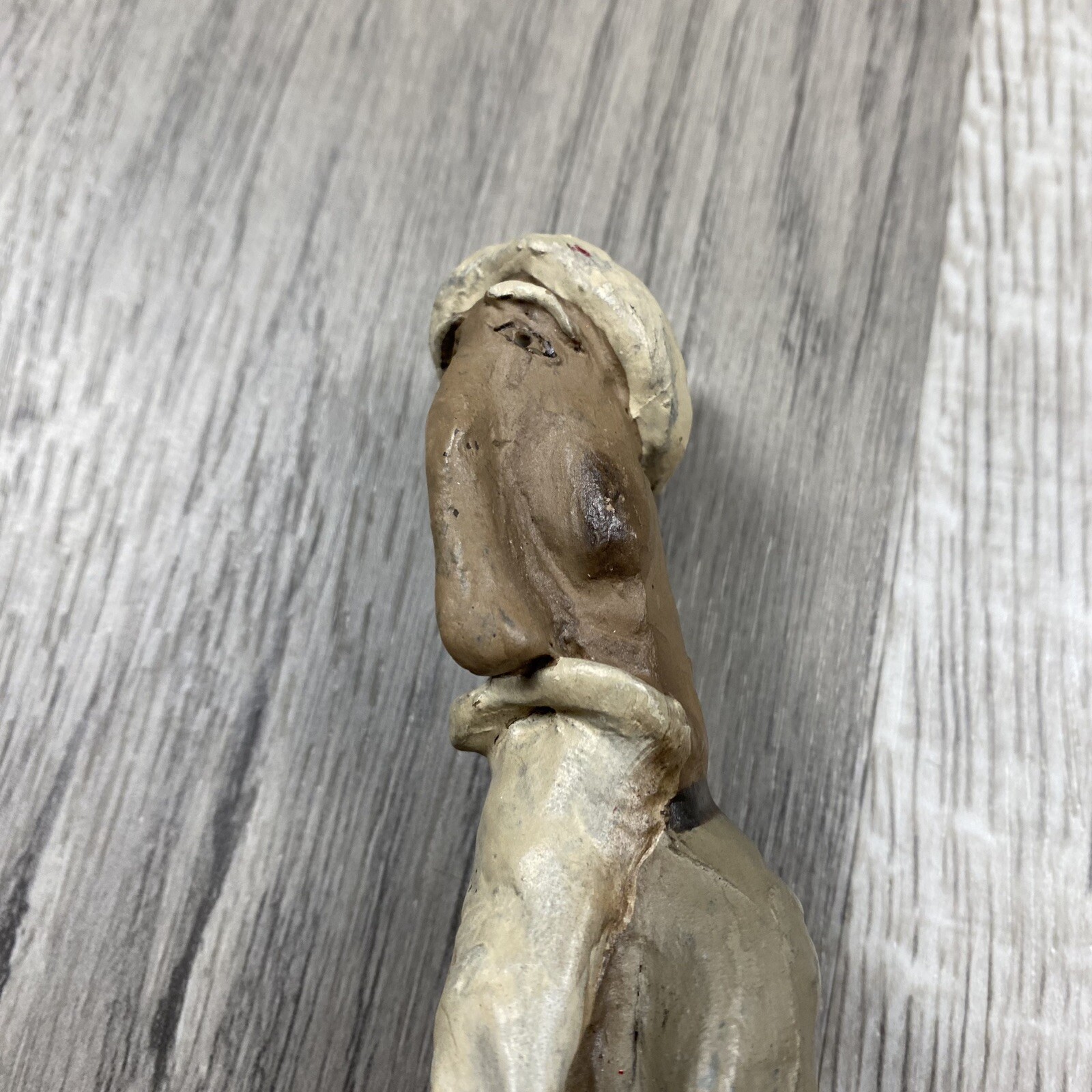 Vintage Hand Carved Wooden Old Man Shaman Wizard