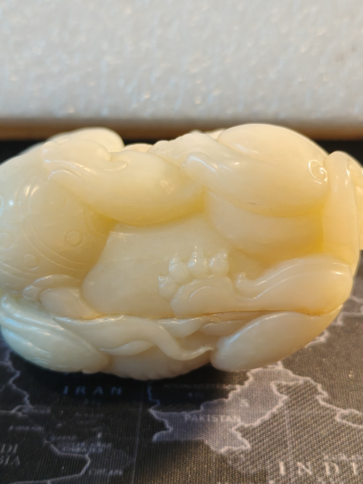 Nephrite Jade old Rare Asian Antique Chinese Lion Pixu.