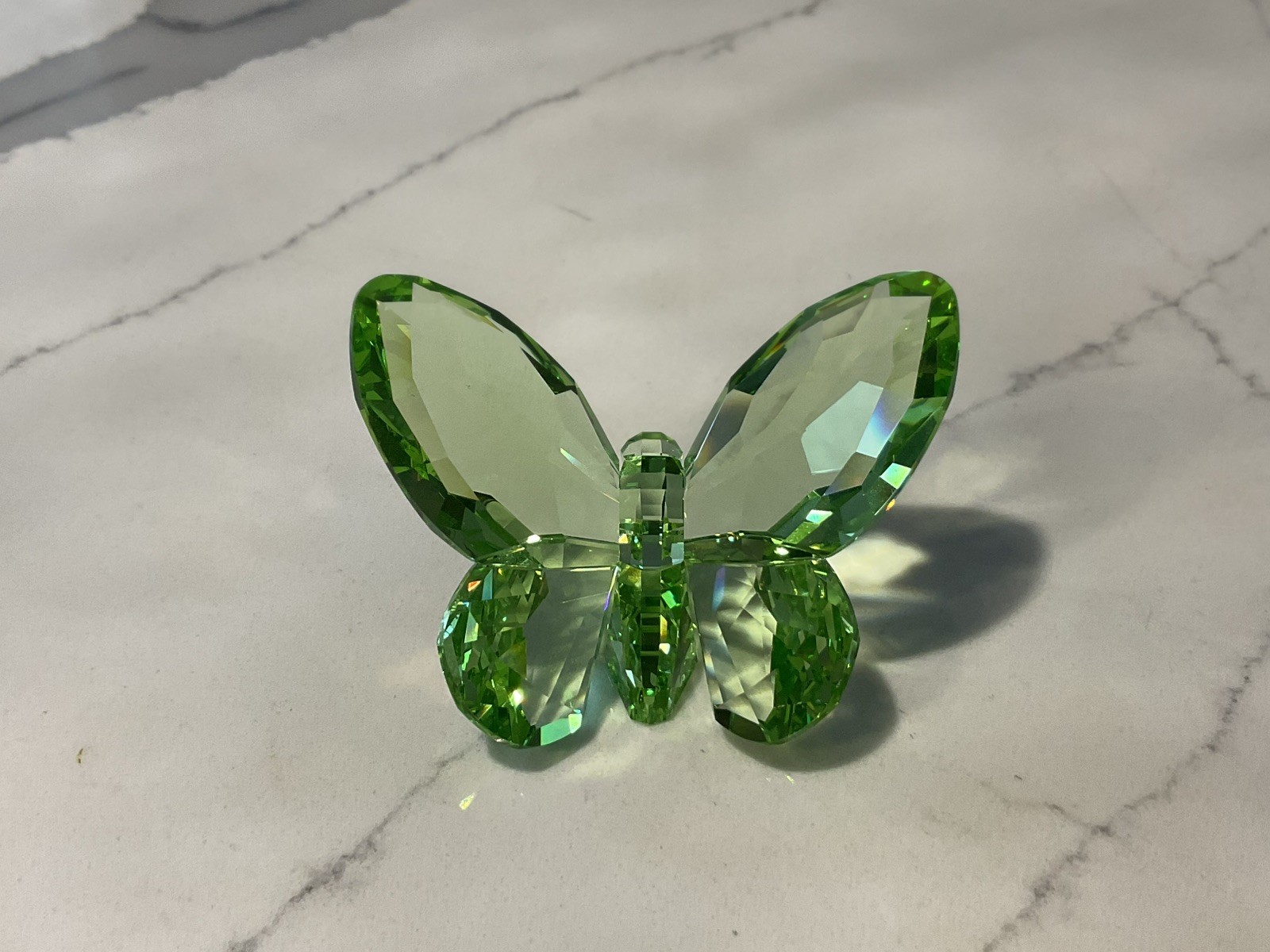 SWAROVSKI CRYSTAL BUTTERFLY FIGURINES Yellow Green Clair