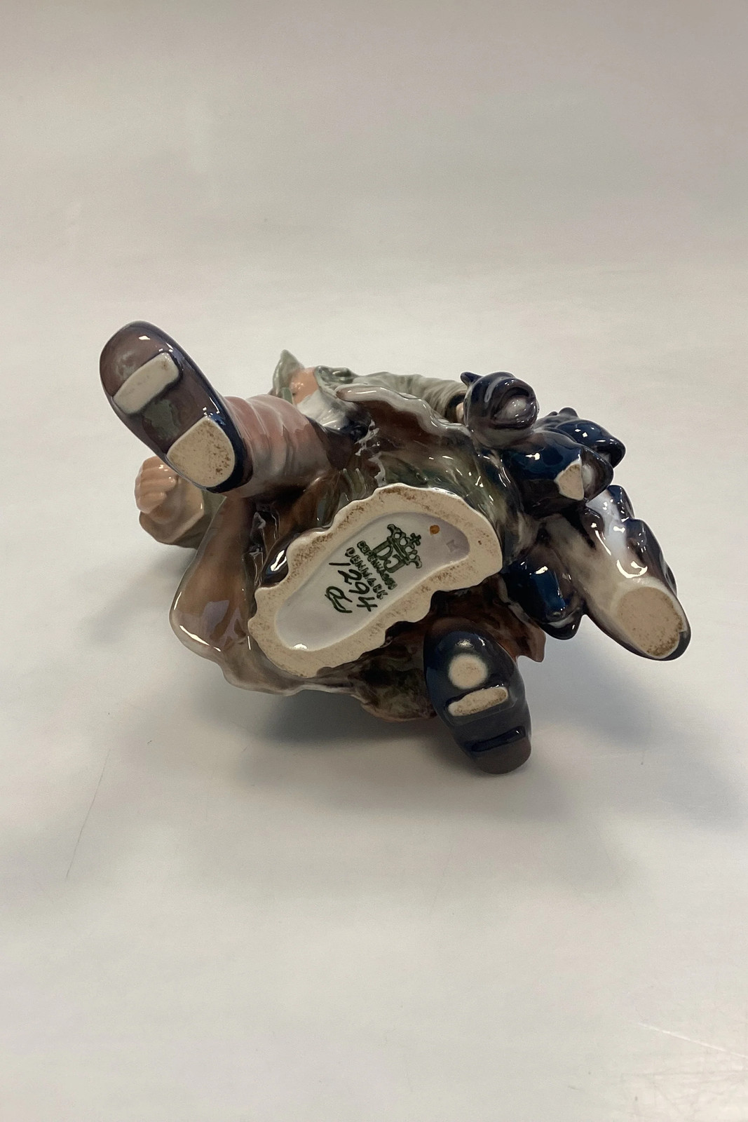 Dahl Jensen Figurine Fisherman boy with fish in hand No. 1294