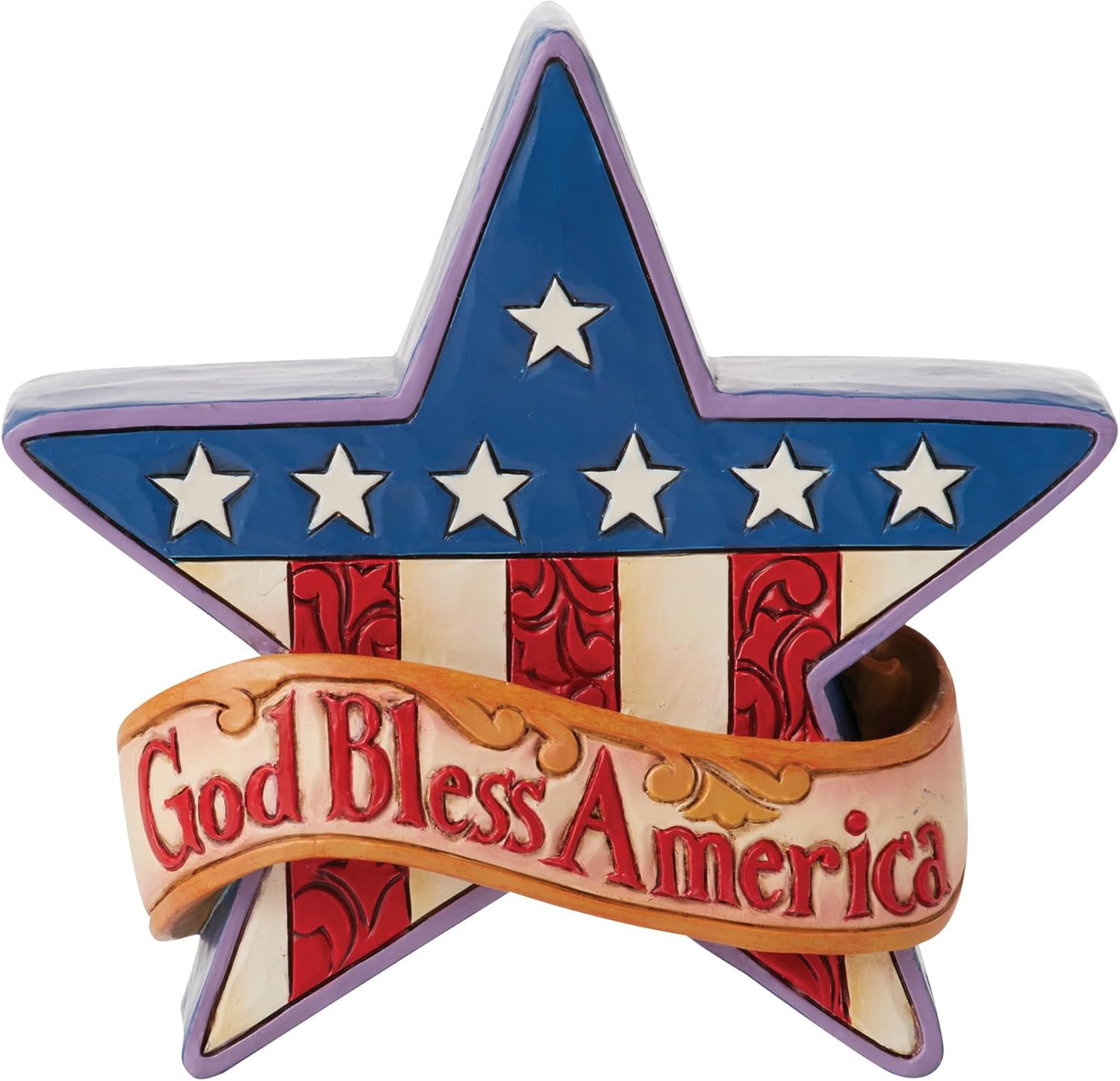 Enesco Jim Shore Heartwood Creek Patriotic Star America Miniature Figurine – Sto