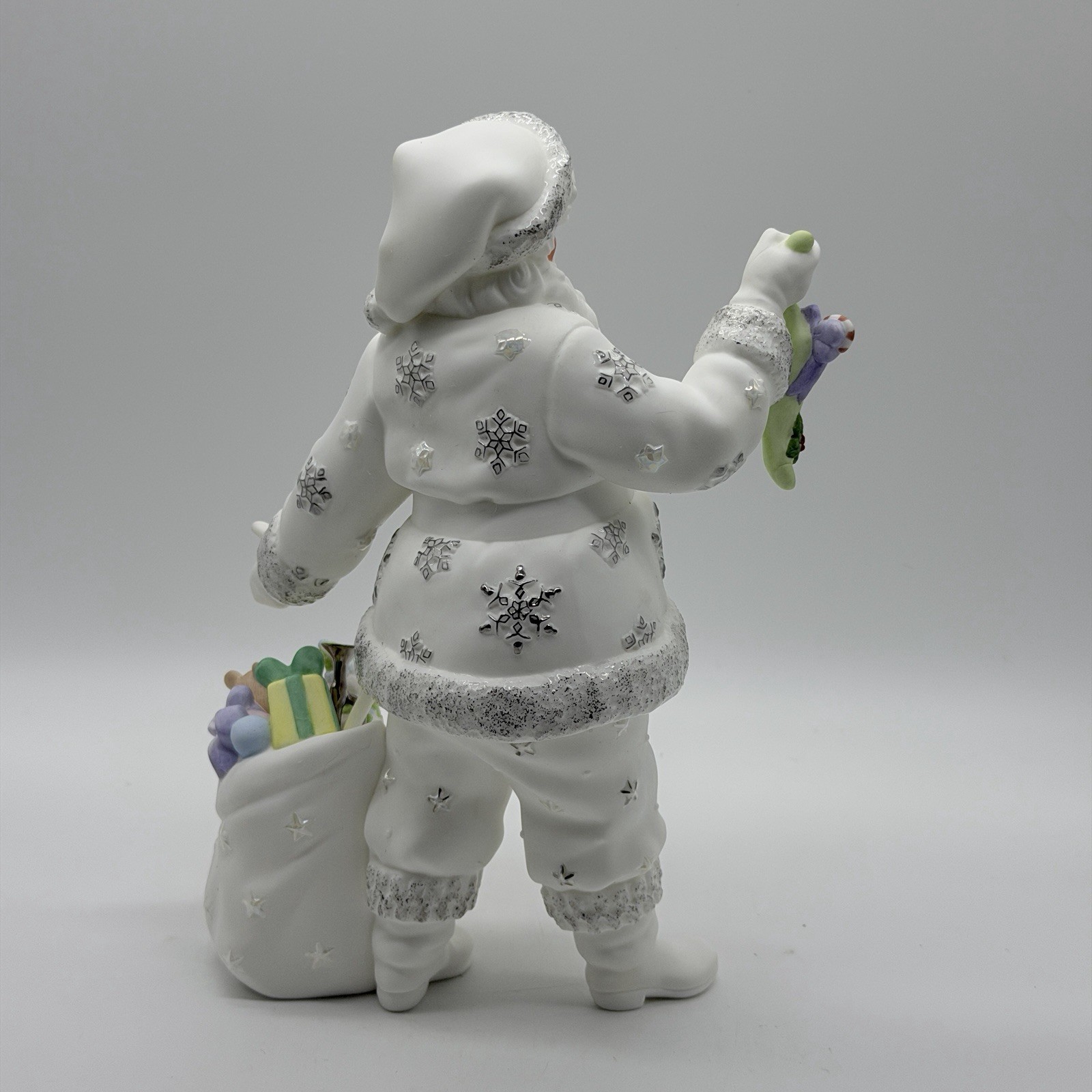 Lenox Platinum Classics Figurine Santa’s Christmas Magic 9”H White Holiday 2002