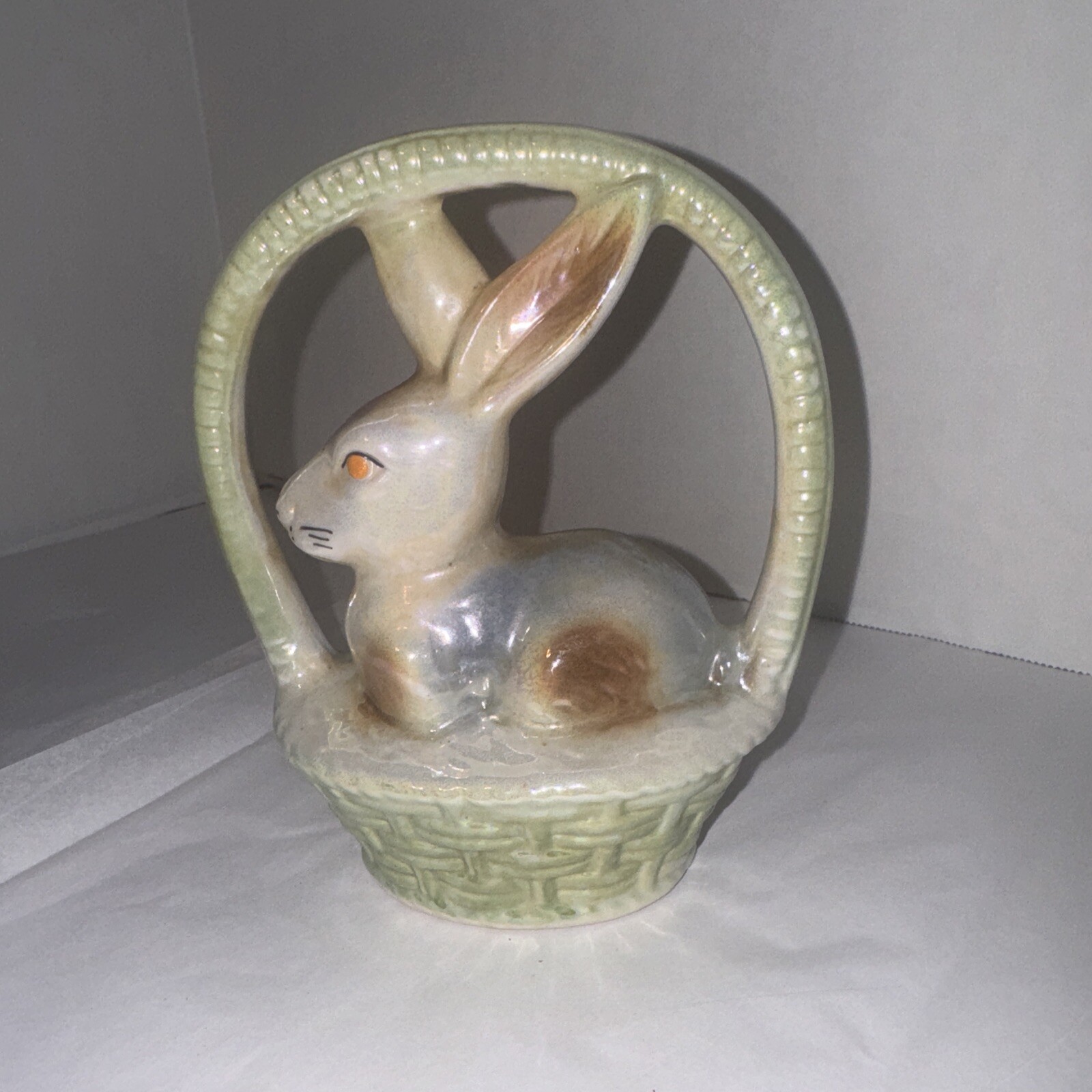 Lusterware Rabbit Figurine Made in Brazil