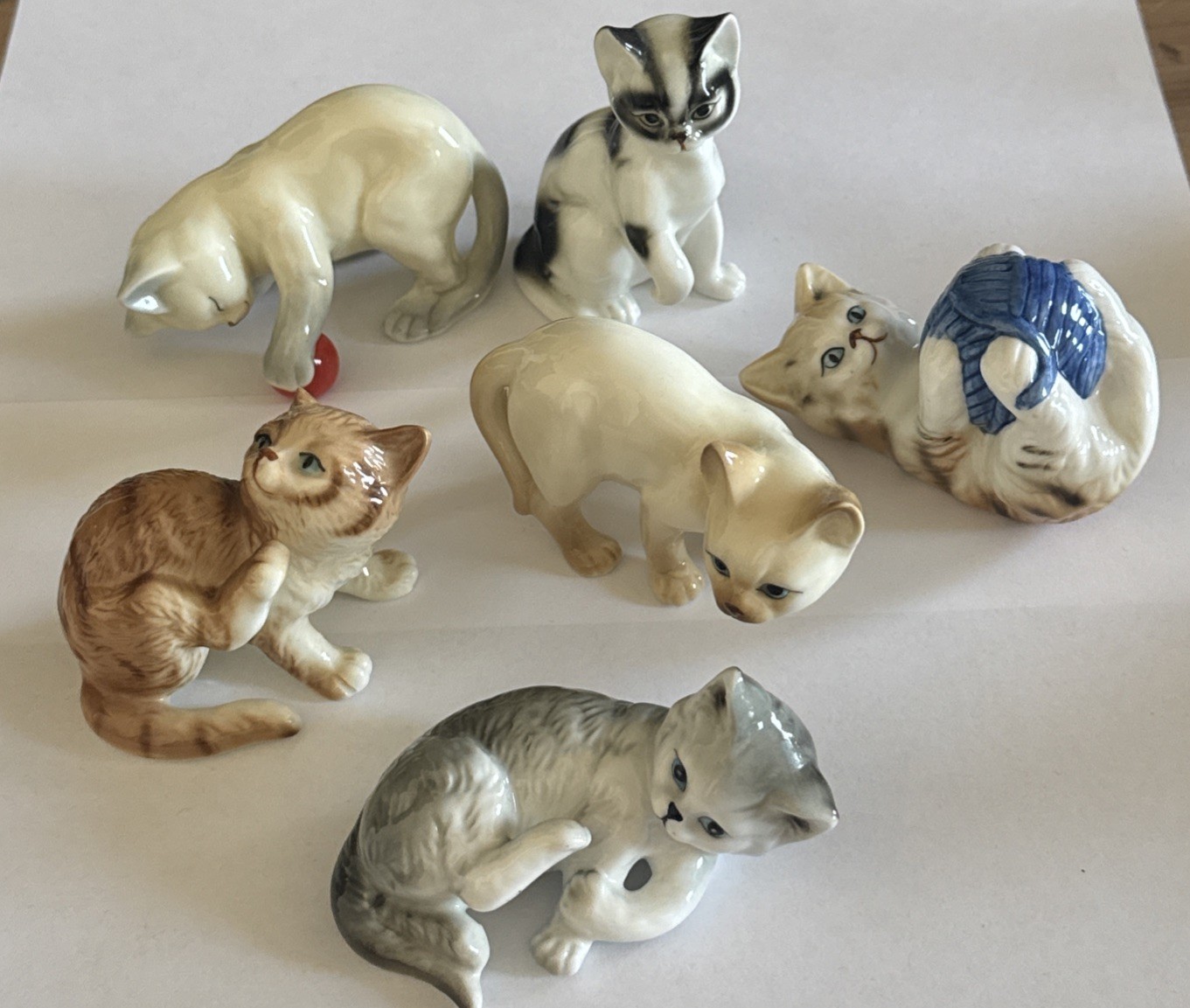 Vintage Danbury Mint Cats Of Character Collection Porcelain Figurines Lot