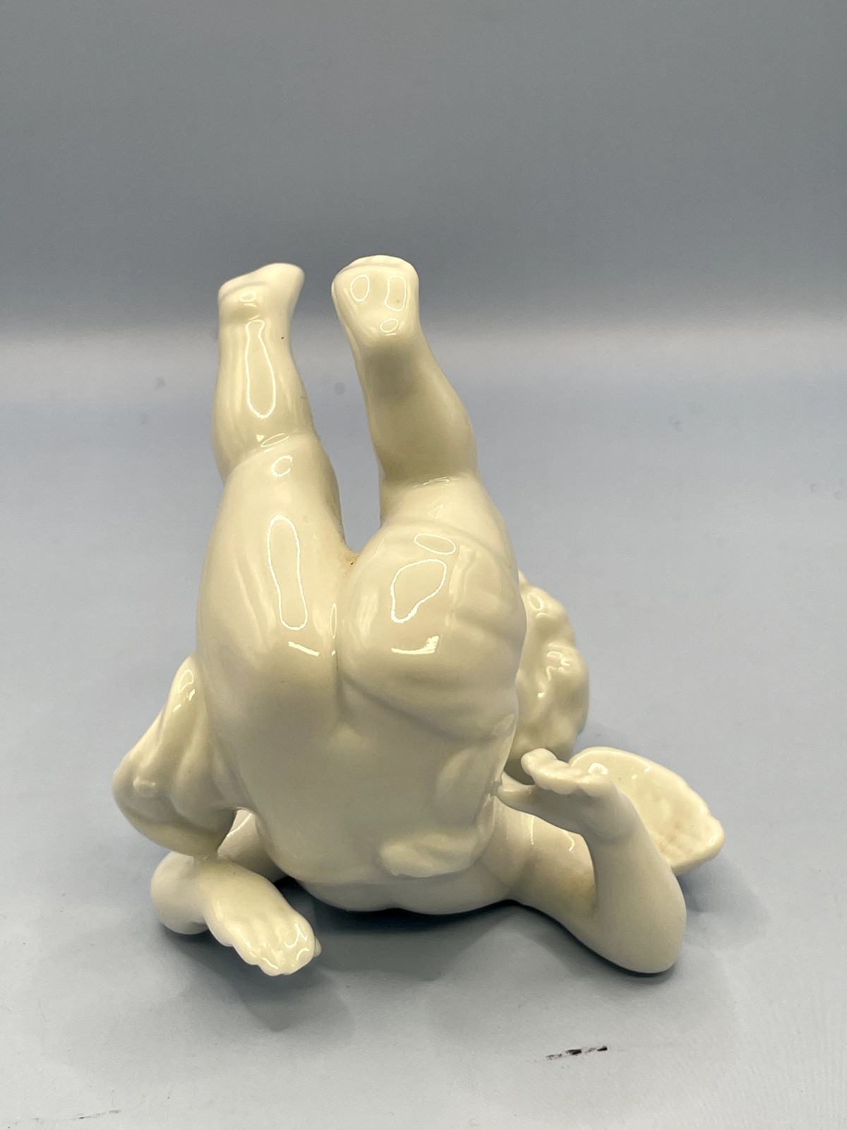 Vtg Fitz & Floyd White Porcelain Tumbling Angel Cherub (x5)Japan See Description