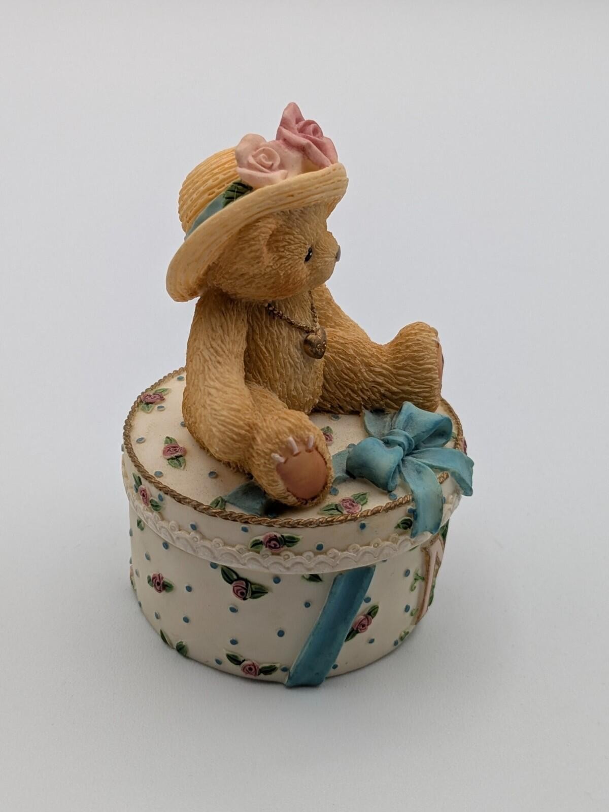 Cherished Teddies Mom Maker of Miracles (306614) 1997 Covered Box with Locket