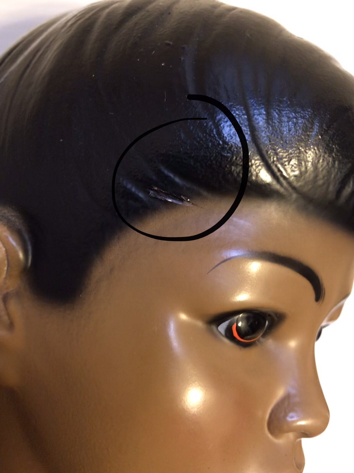 Chalkware Head Marwal Ind. Co. Polynesian/Hawaiian Girl