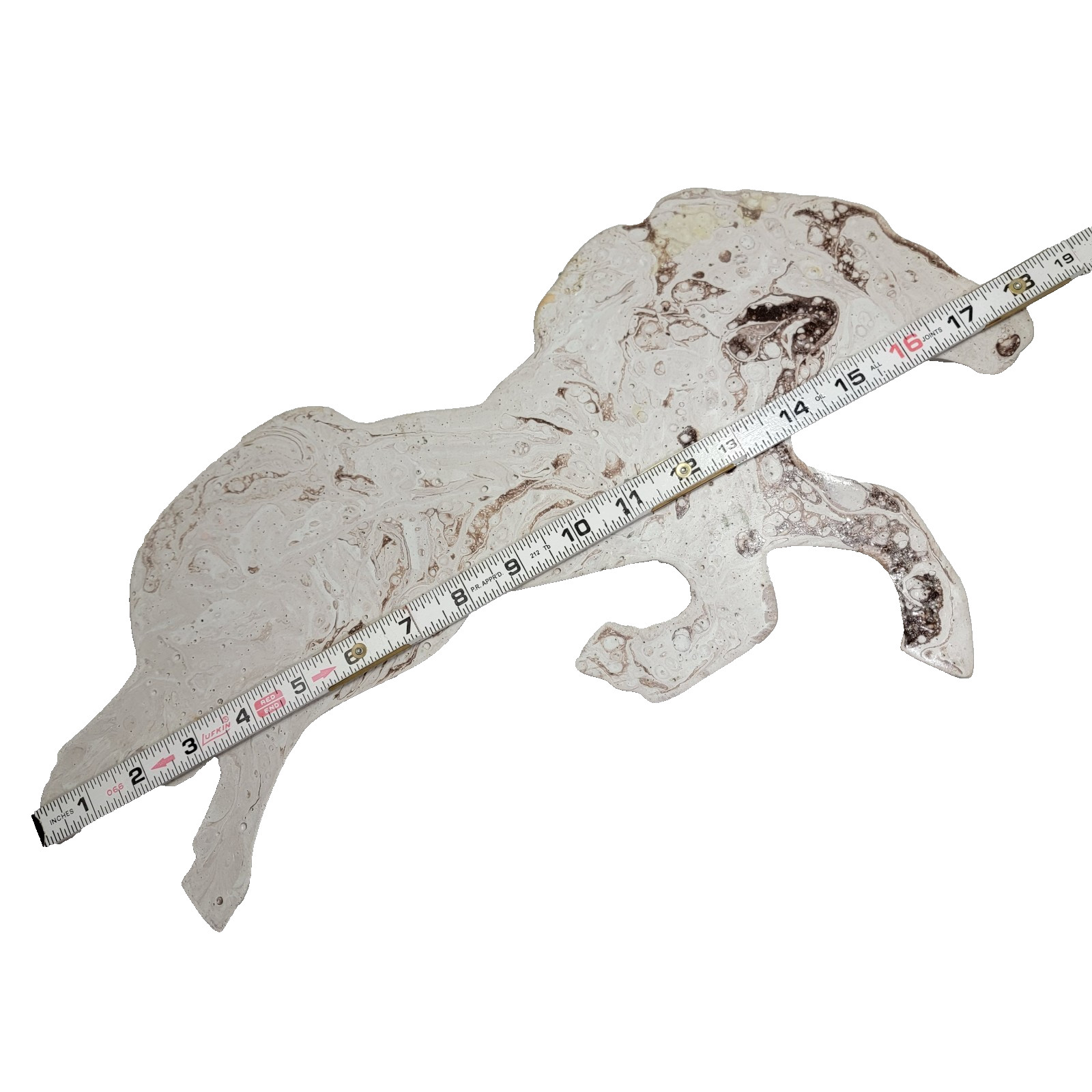 Vintage Resin Galloping Horses Wall Hanging Decor Marble Look and Design