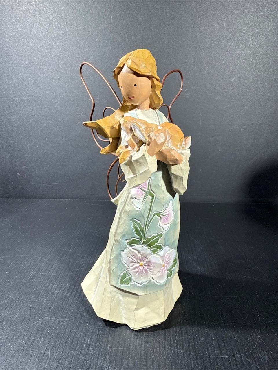 Romans ‘Angel Accents’ Angel Figurine Holding Bunny Rabbit