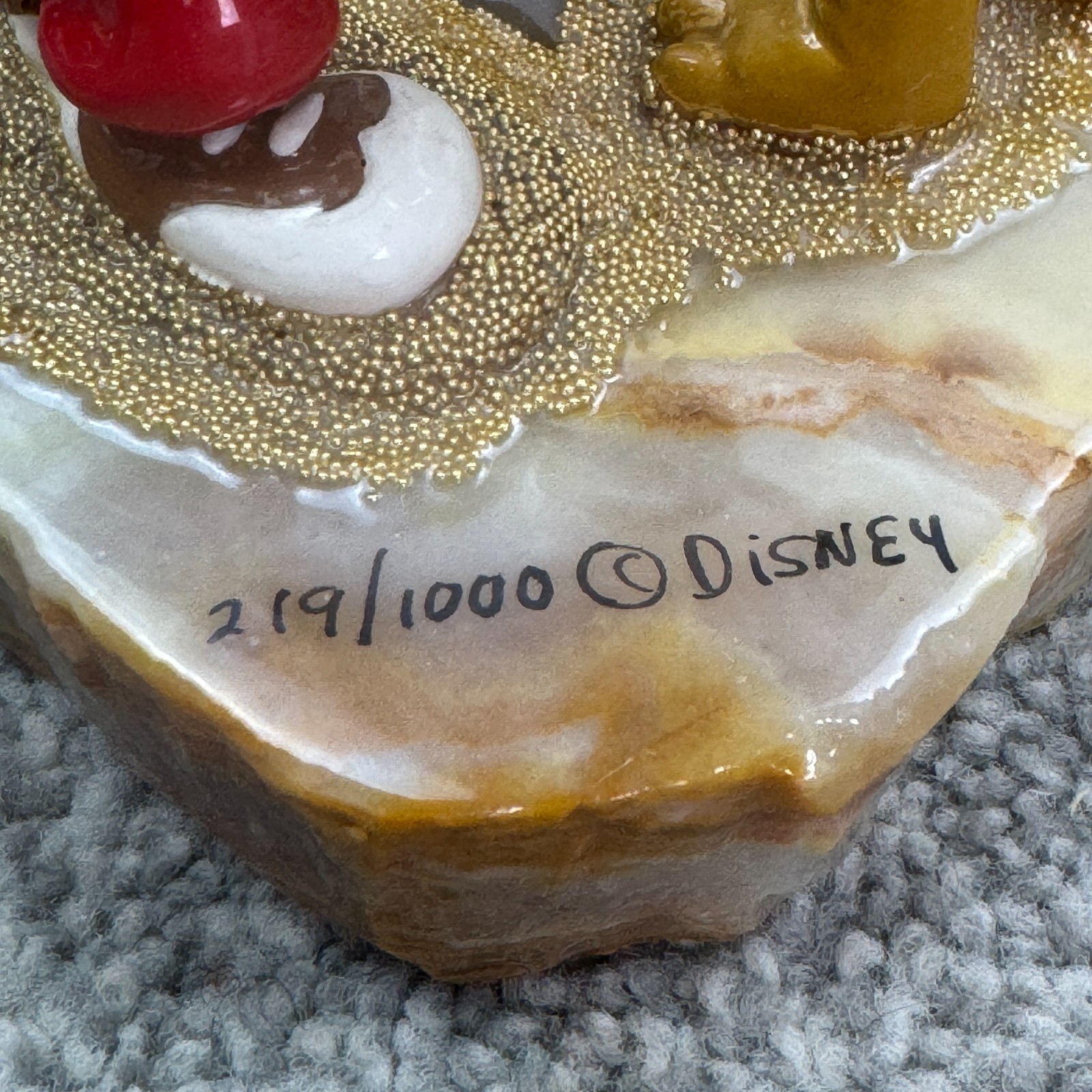 Ron Lee’s Disney Mickey Mouse & Pluto Golf Sculpture 219/1000 Canine Caddy 2000