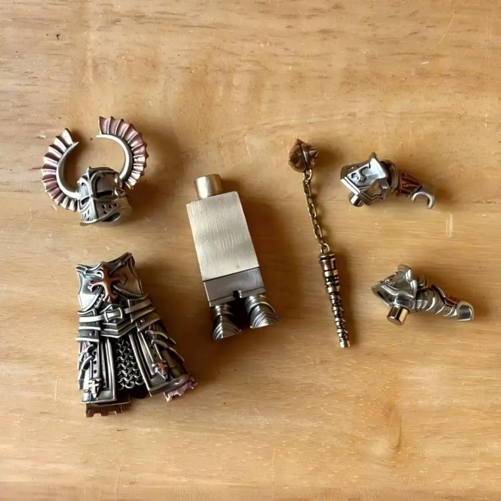 Crusader Figurine Medieval Knight Collectible Magnetic Modular Valentines Gift