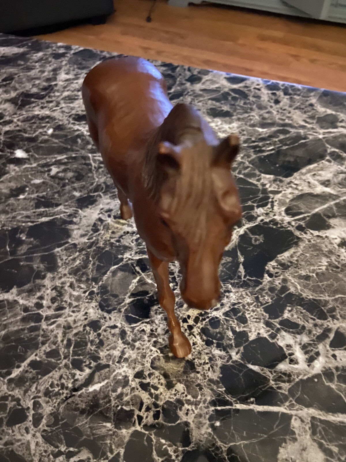 Red Mill Manufacturing Clydesdale Standing Horse 9” inches tall Wood P F Stone