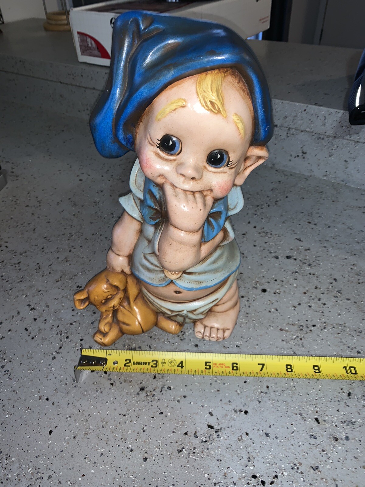 Vintage Ceramic Baby Statue-“Diane 76”-12x6x4”-3 Pounds-Good Condition!