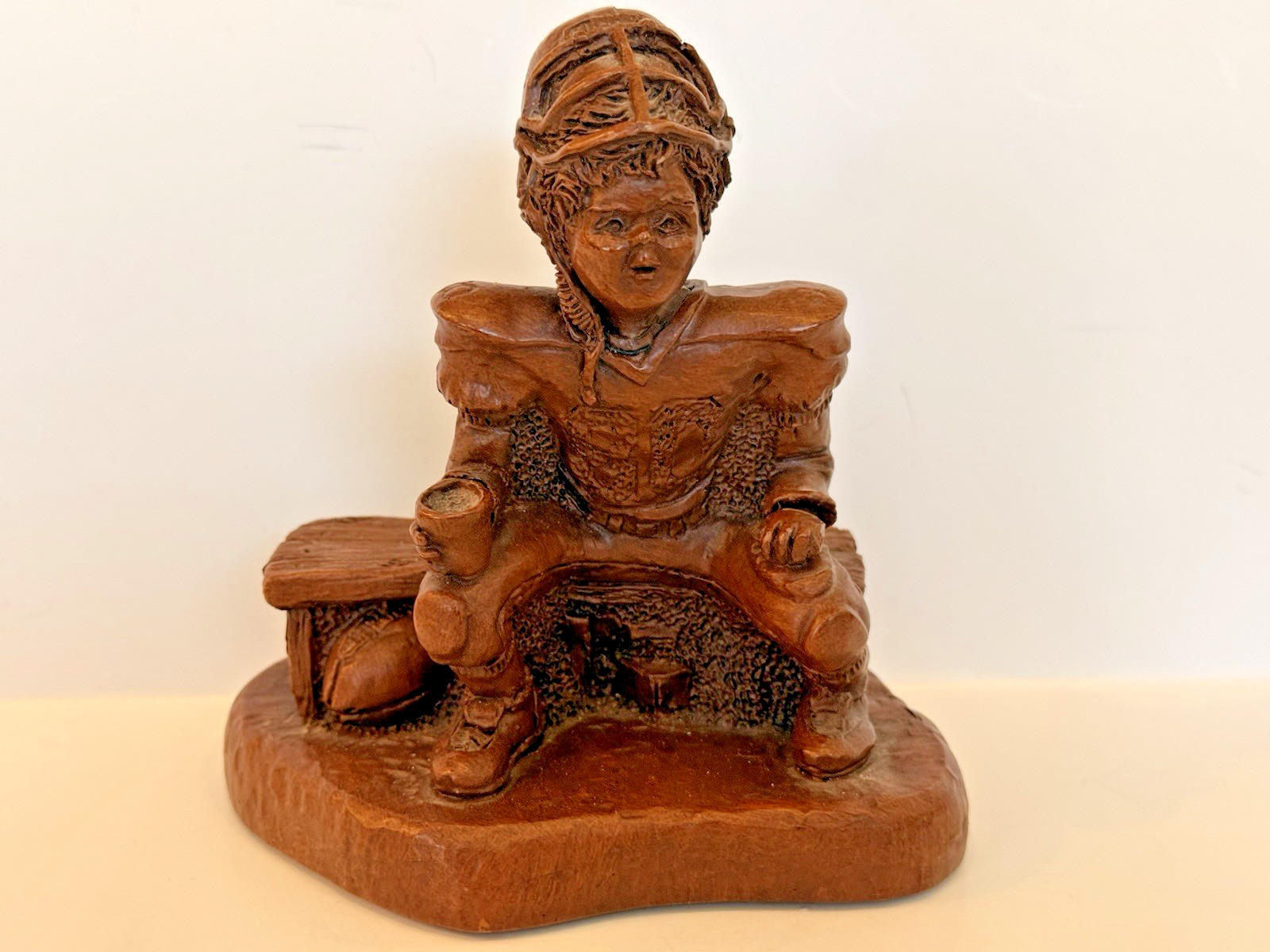 Vintage Lil Leaguers Boy Football Player #81 Red Mill Mfg. Resin Figurine