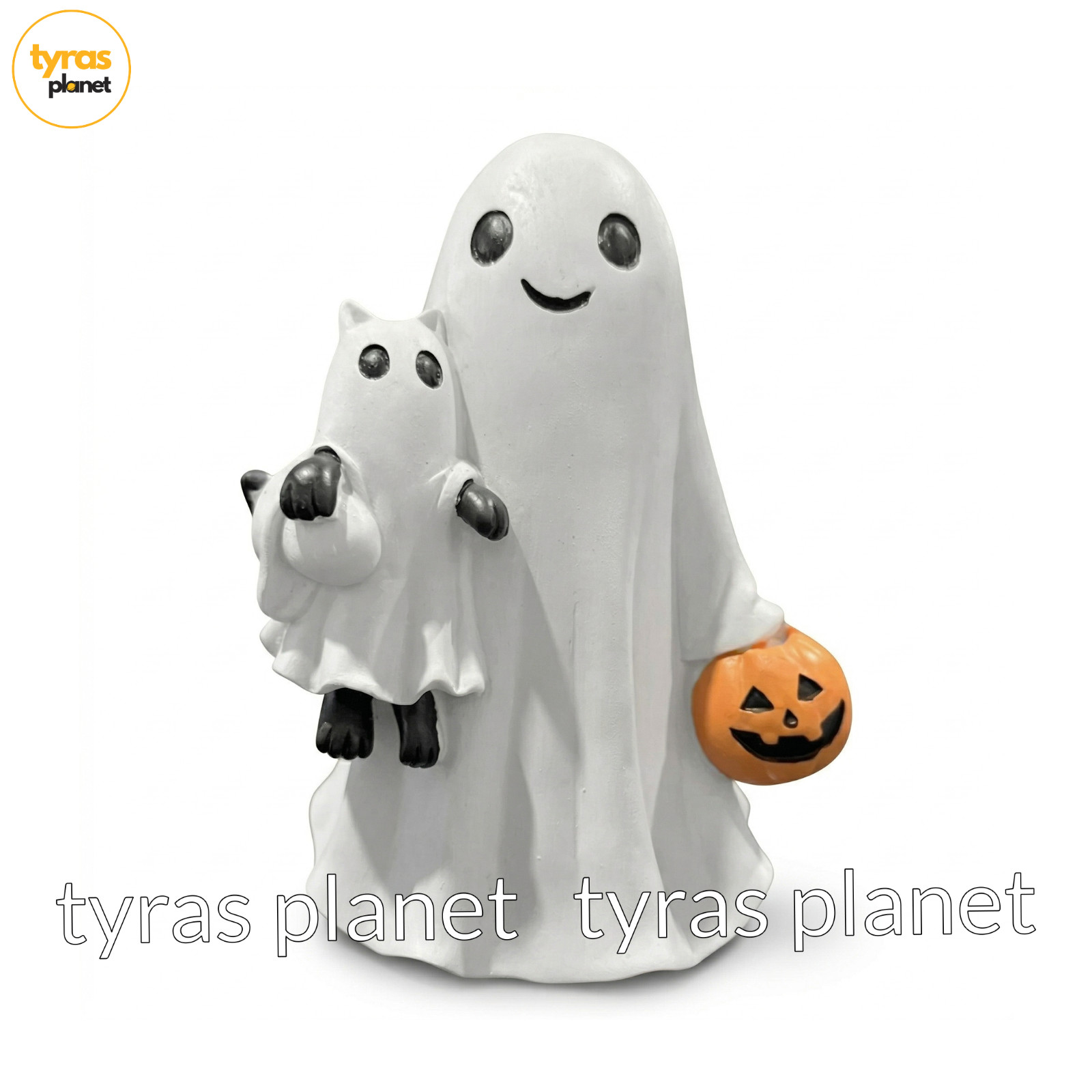Goblin And Ghoul Ghost Holding Black Cat Viral Spooky Halloween – 8 in