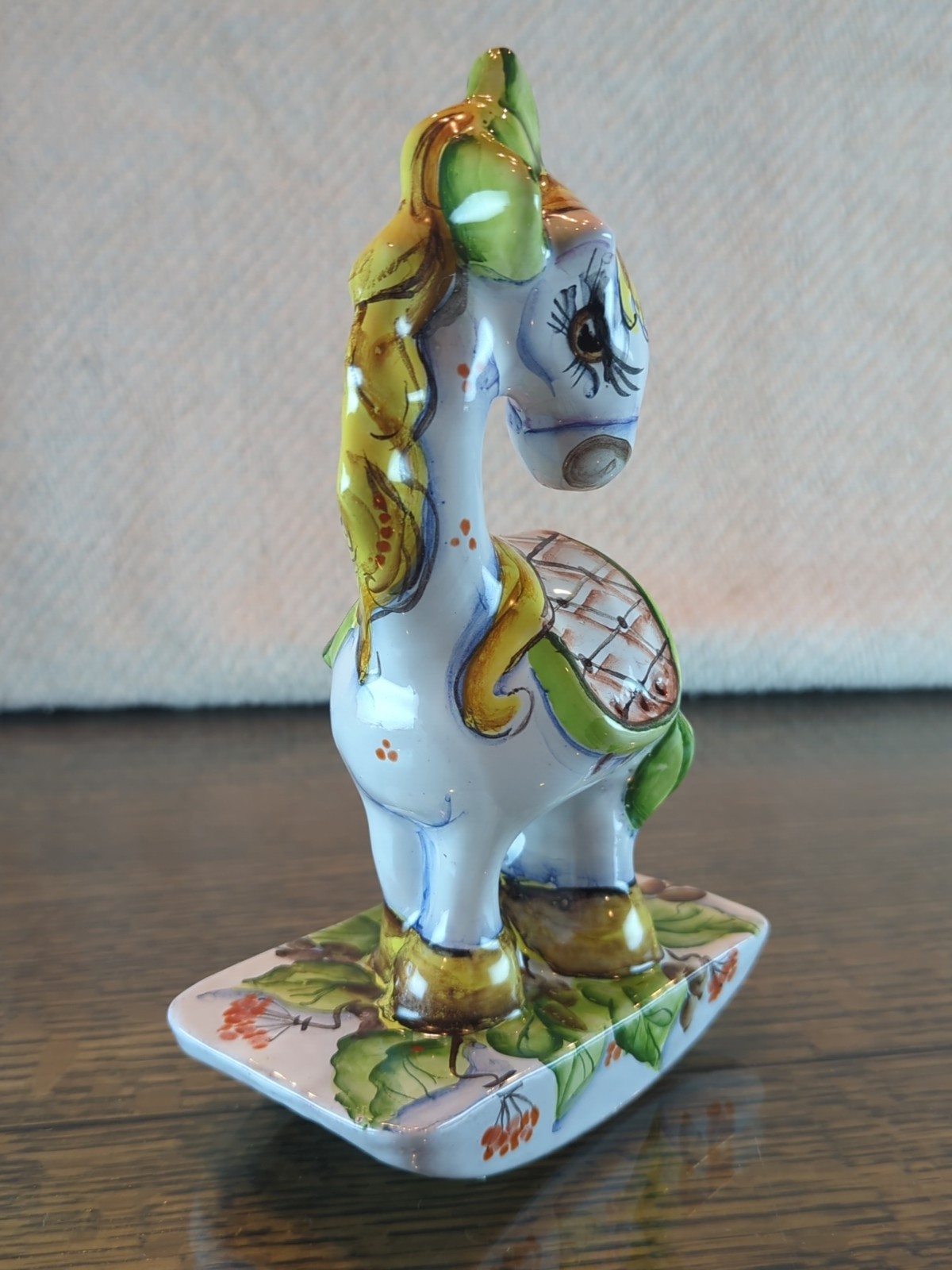 DAUGAVA Hand Painted Ceramic Rocking Horse 8″ Riga City Latvia Circa 2000