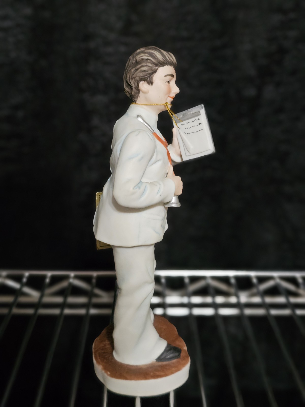 Vintage Lefton Doctor Holding Chart Figurine KW1855 7.75″T U265